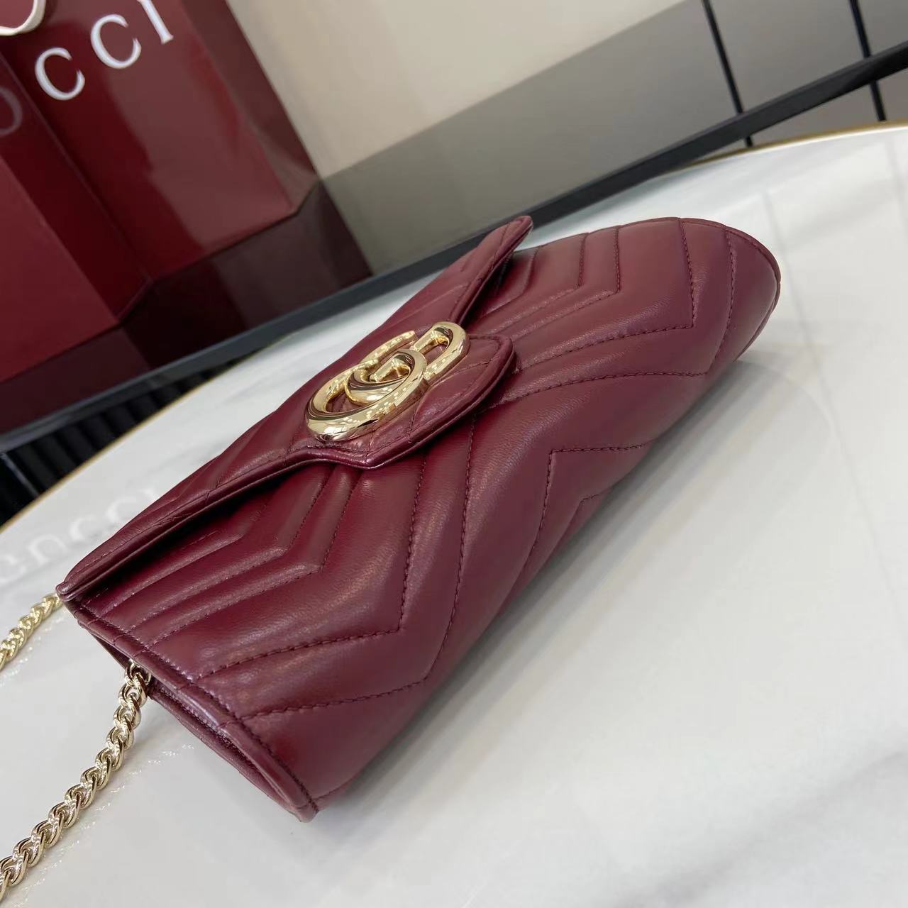 Gucci GG Marmont Wallet On Chain - FashionPlug