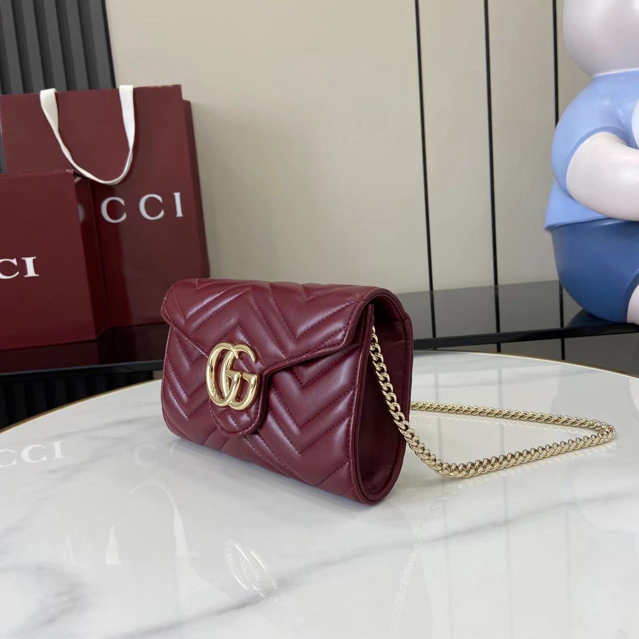 Gucci GG Marmont Wallet On Chain - FashionPlug
