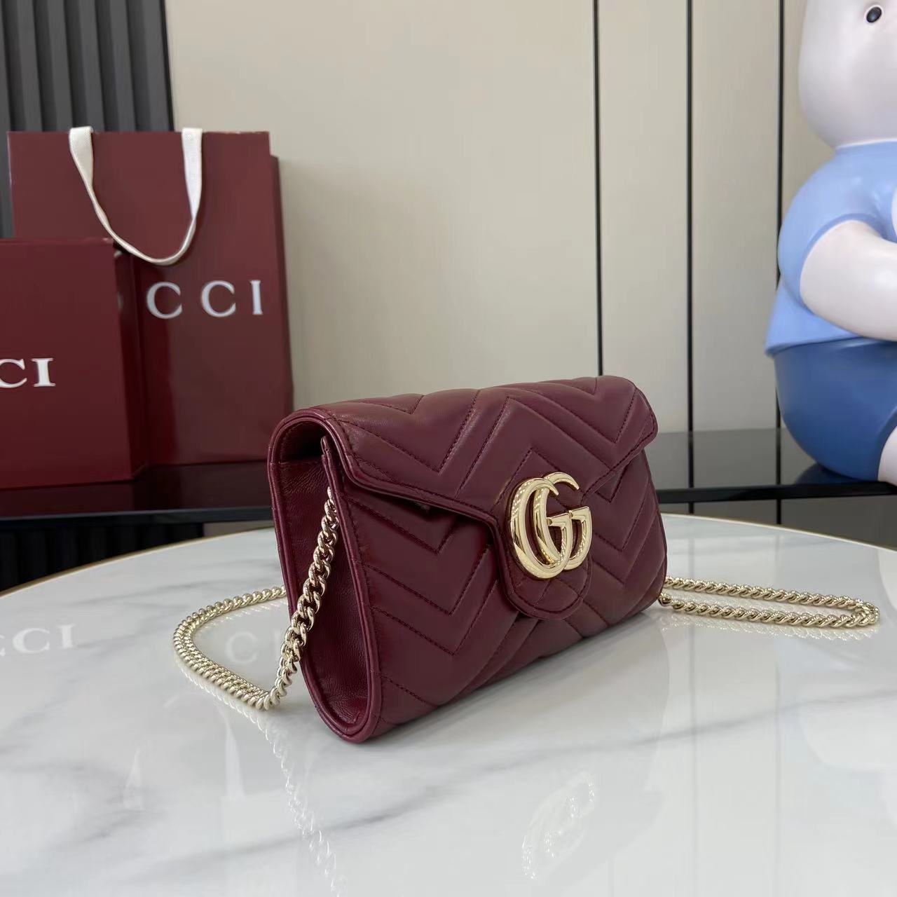 Gucci GG Marmont Wallet On Chain - FashionPlug