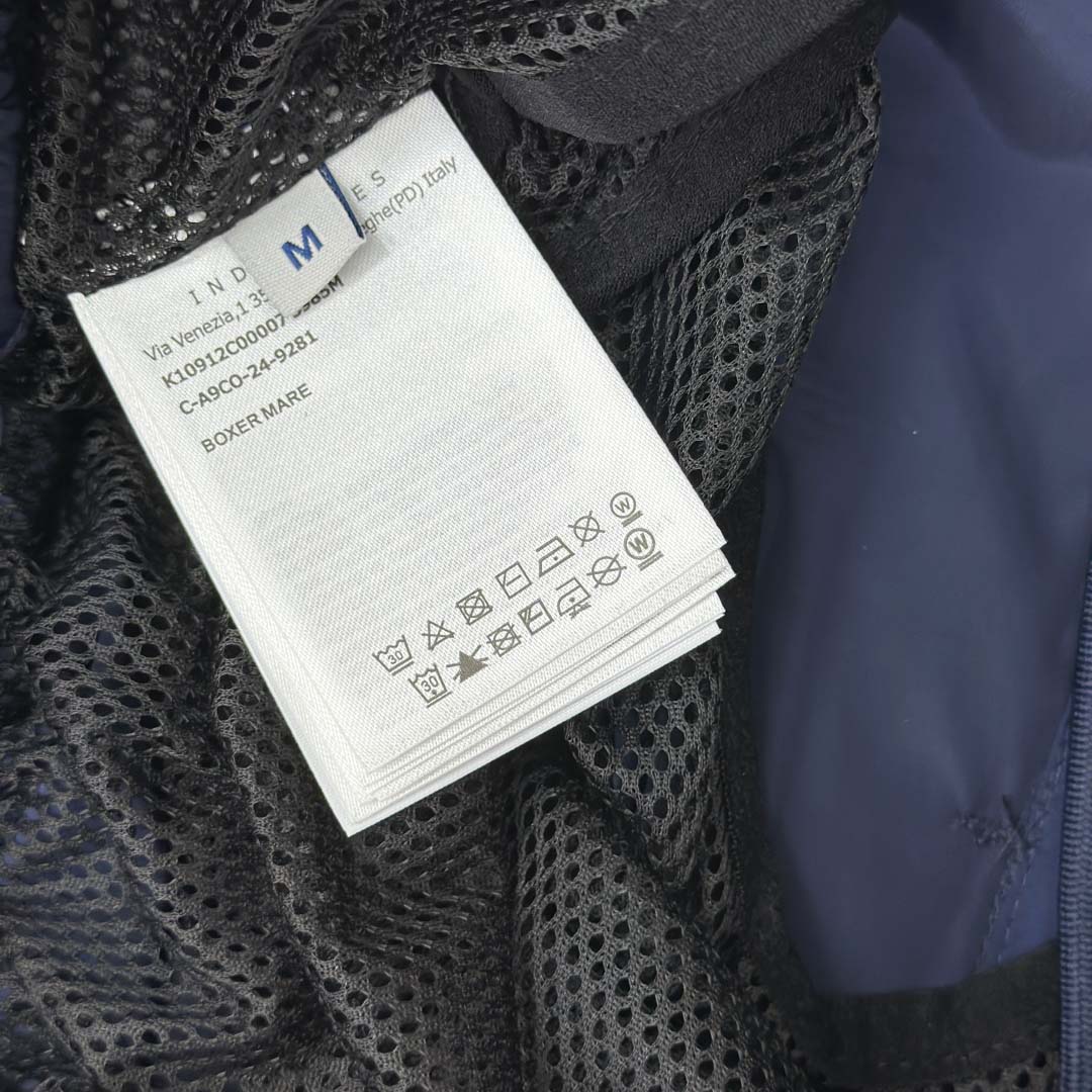 Moncler Blue Tricolour-Trimmed Swim Shorts - FashionPlug