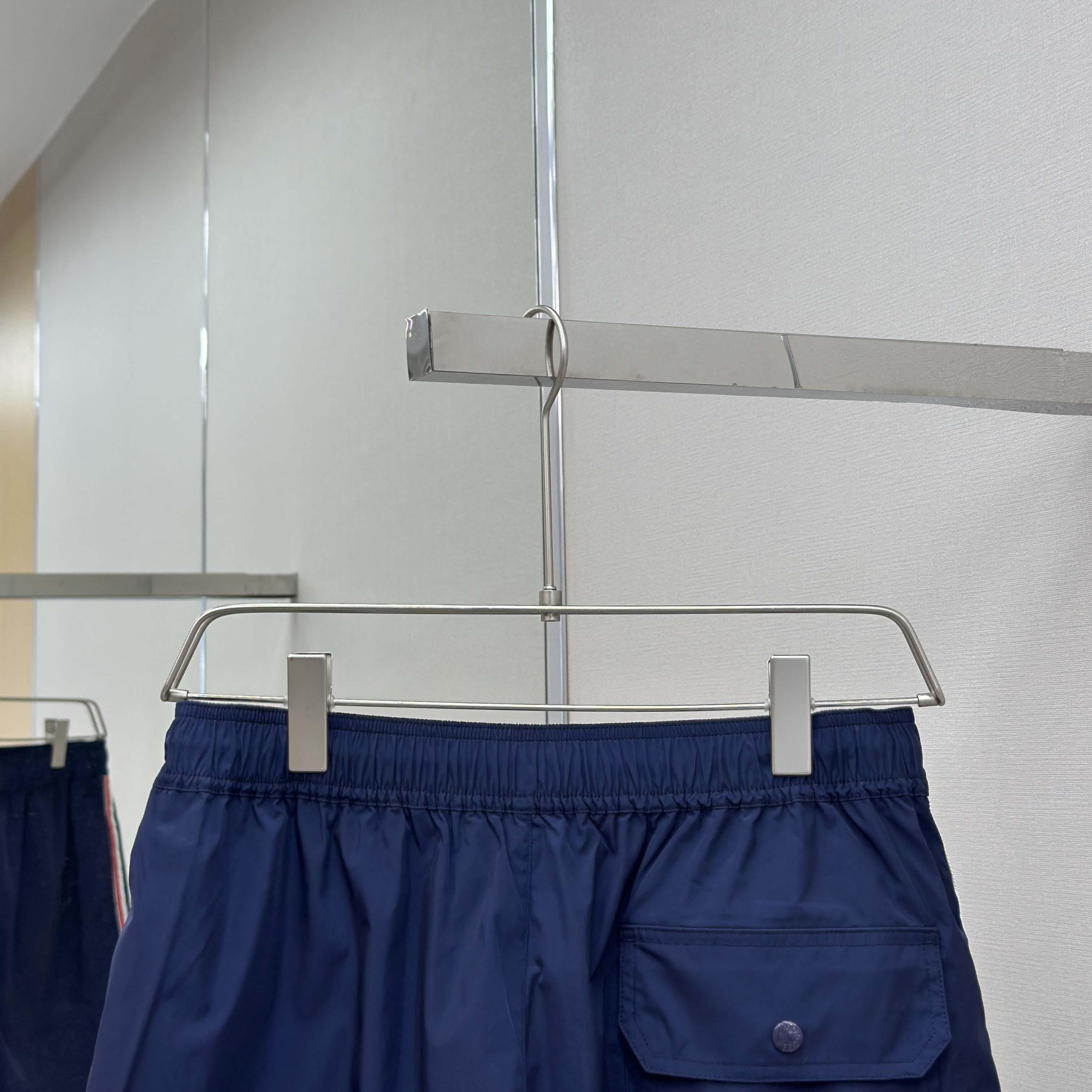Moncler Blue Tricolour-Trimmed Swim Shorts - FashionPlug
