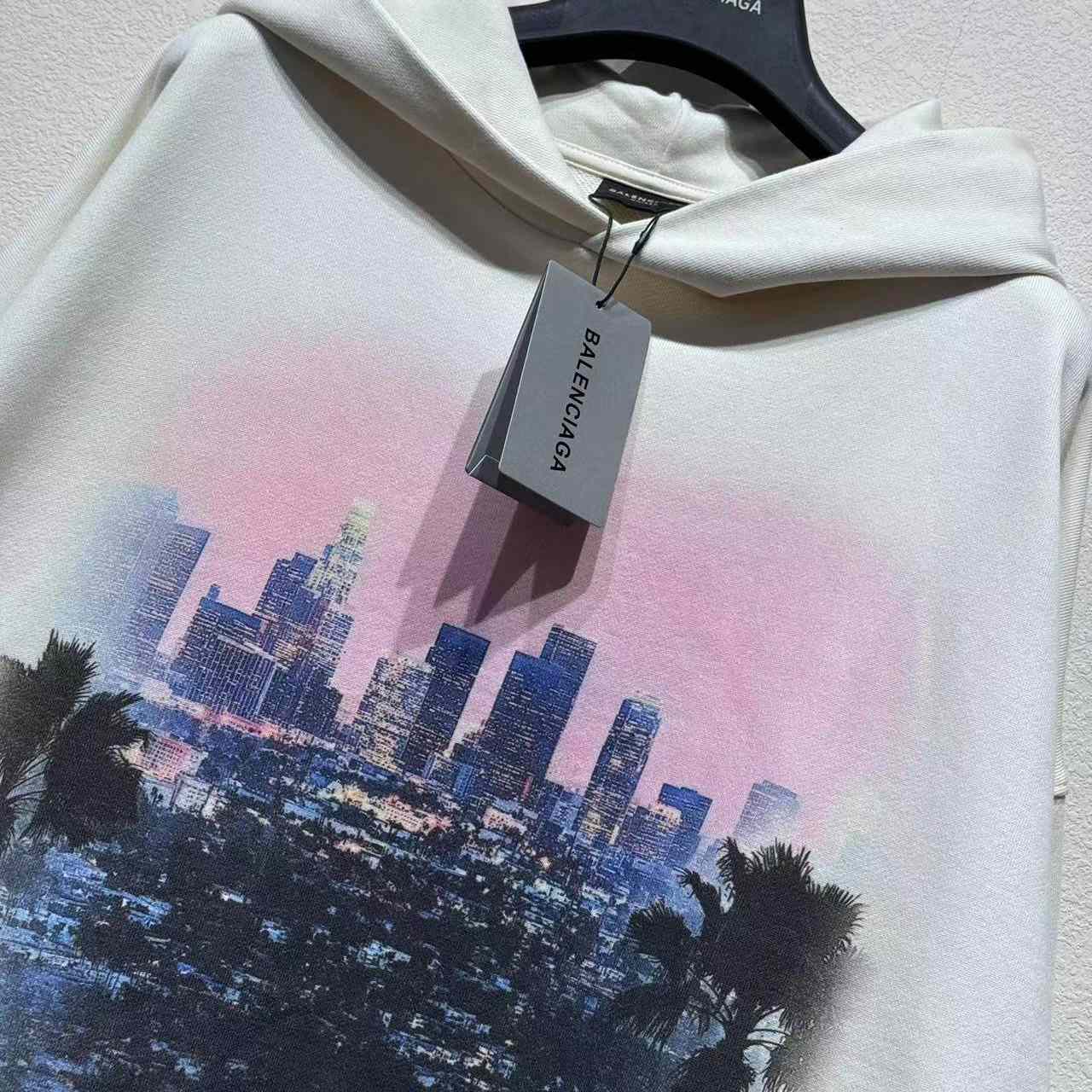 Balenciaga City Of Angels Hoodie Medium Fit In Dirty White  - FashionPlug