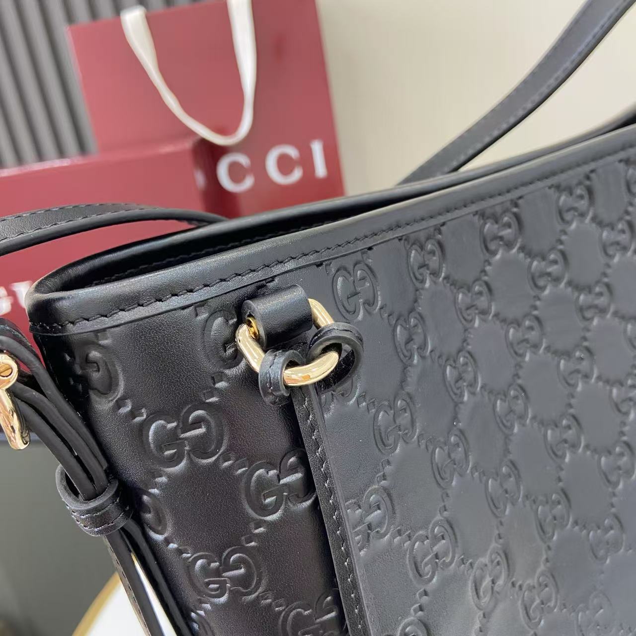 Gucci GG Emblem Small Shoulder Bag - FashionPlug
