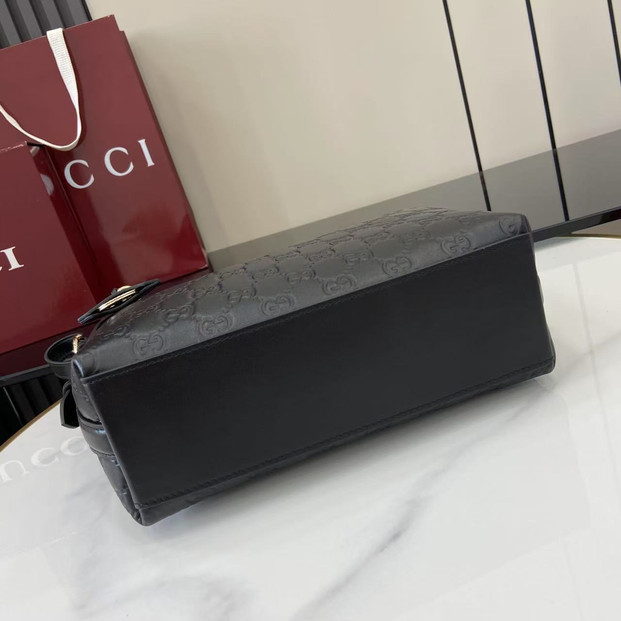 Gucci GG Emblem Small Shoulder Bag - FashionPlug