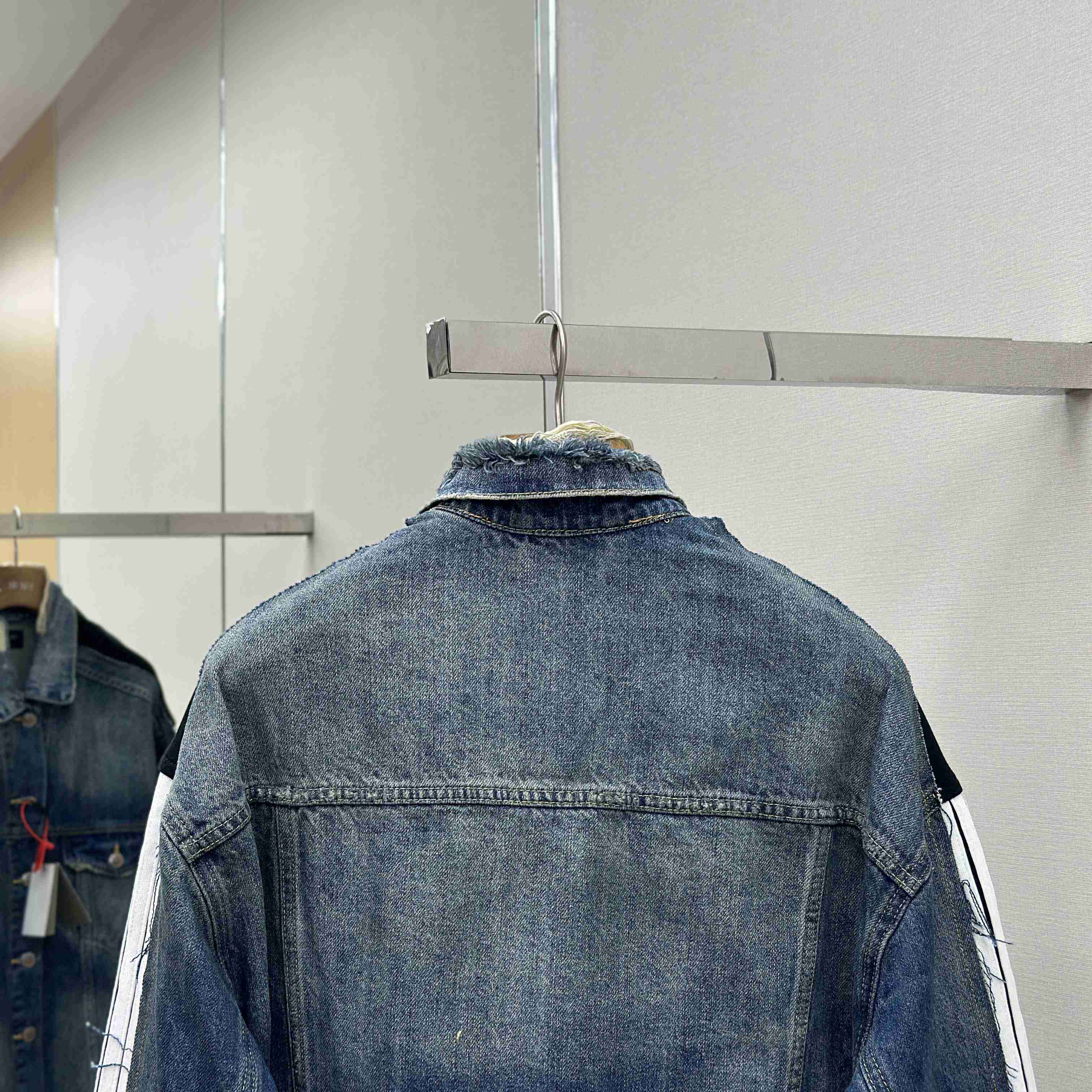 Balenciaga Cut-Up Tracksuit Jacket In Blue And Black Technical Fabric - FashionPlug