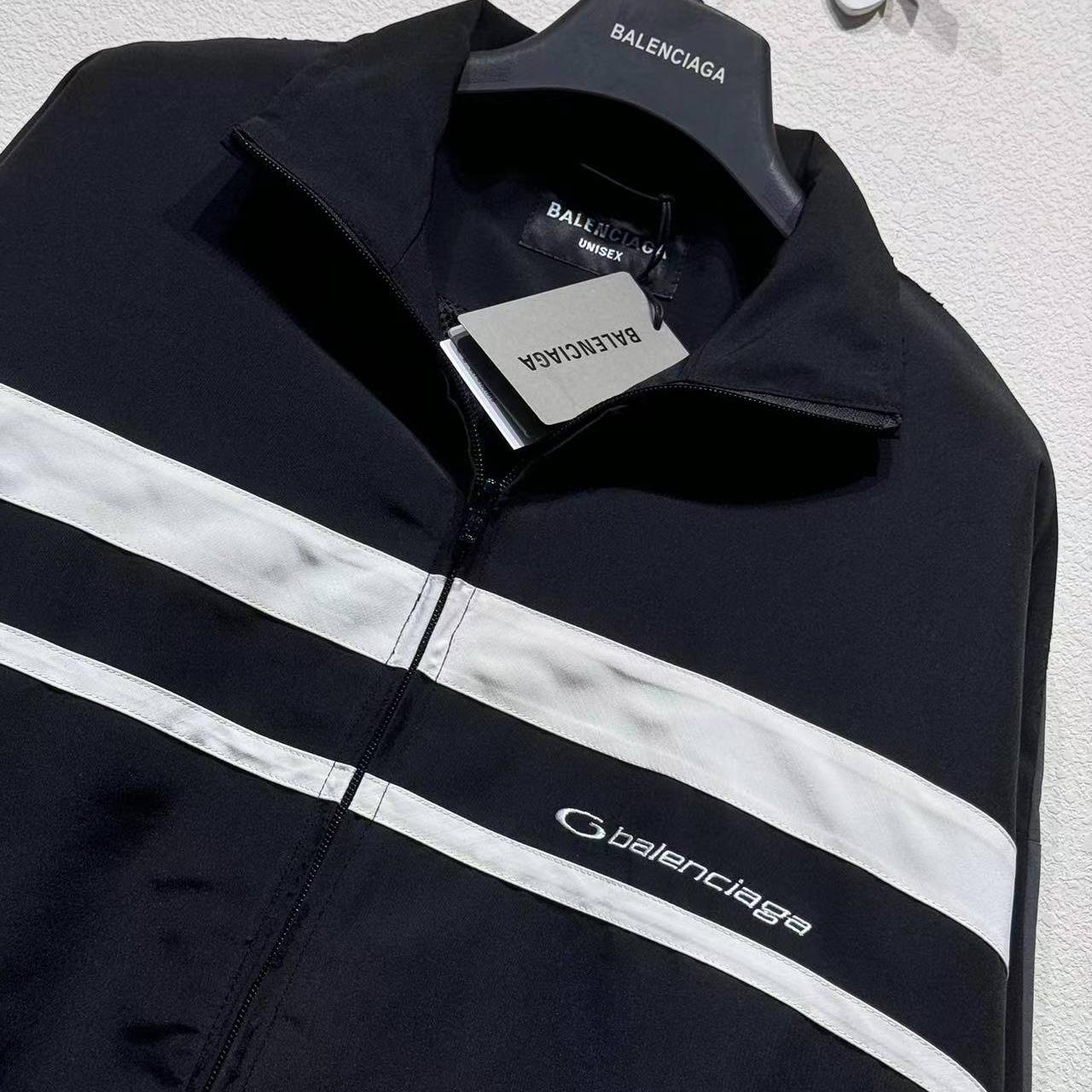 Balenciaga 50/50 tracksuit Jacket In Washed Black - FashionPlug