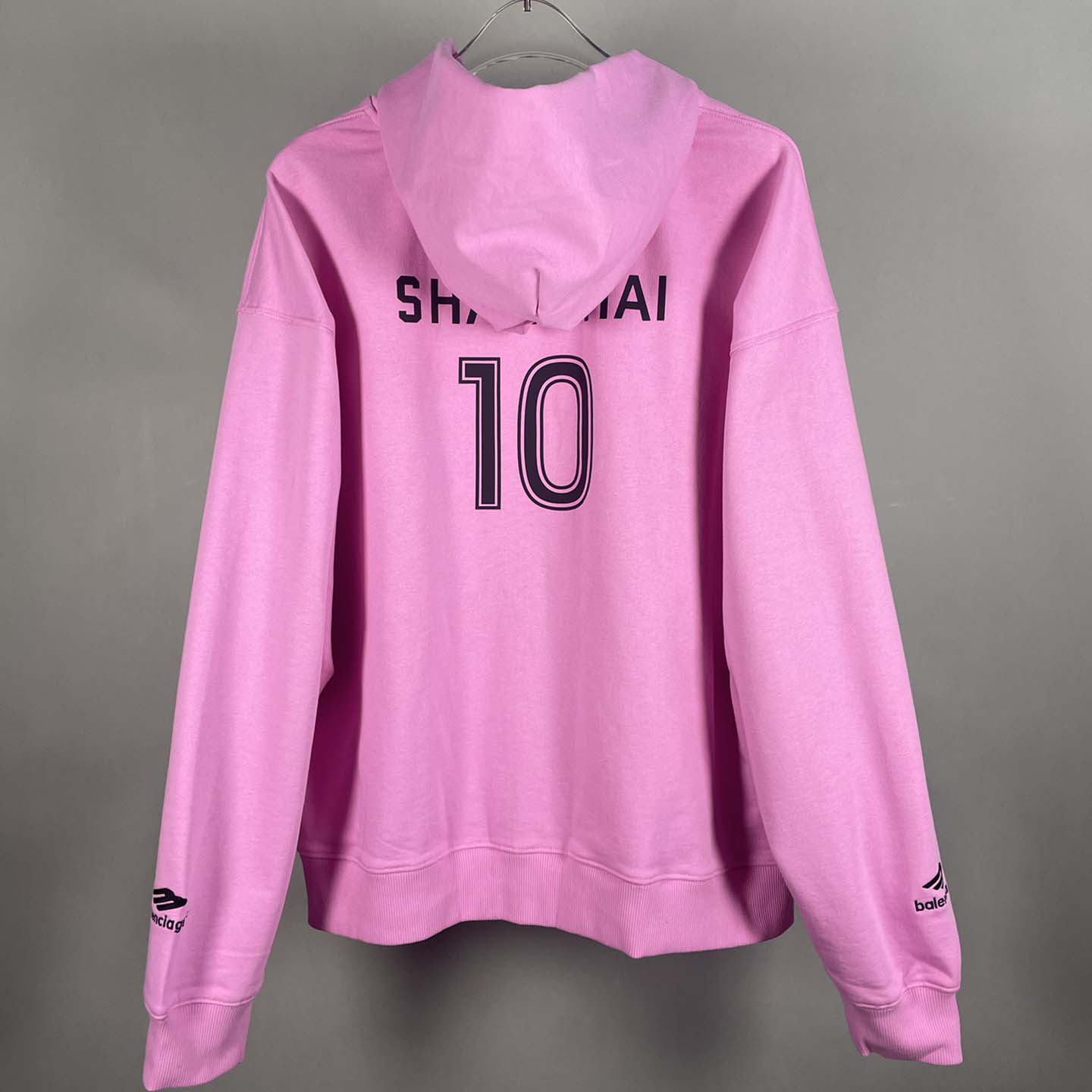 Balenciaga Paris Pink Soccer Zip-up Hoodie - FashionPlug