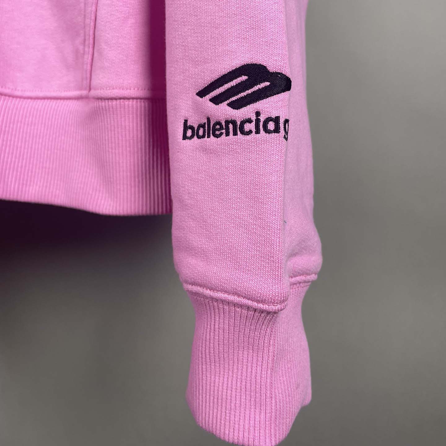 Balenciaga Paris Pink Soccer Zip-up Hoodie - FashionPlug