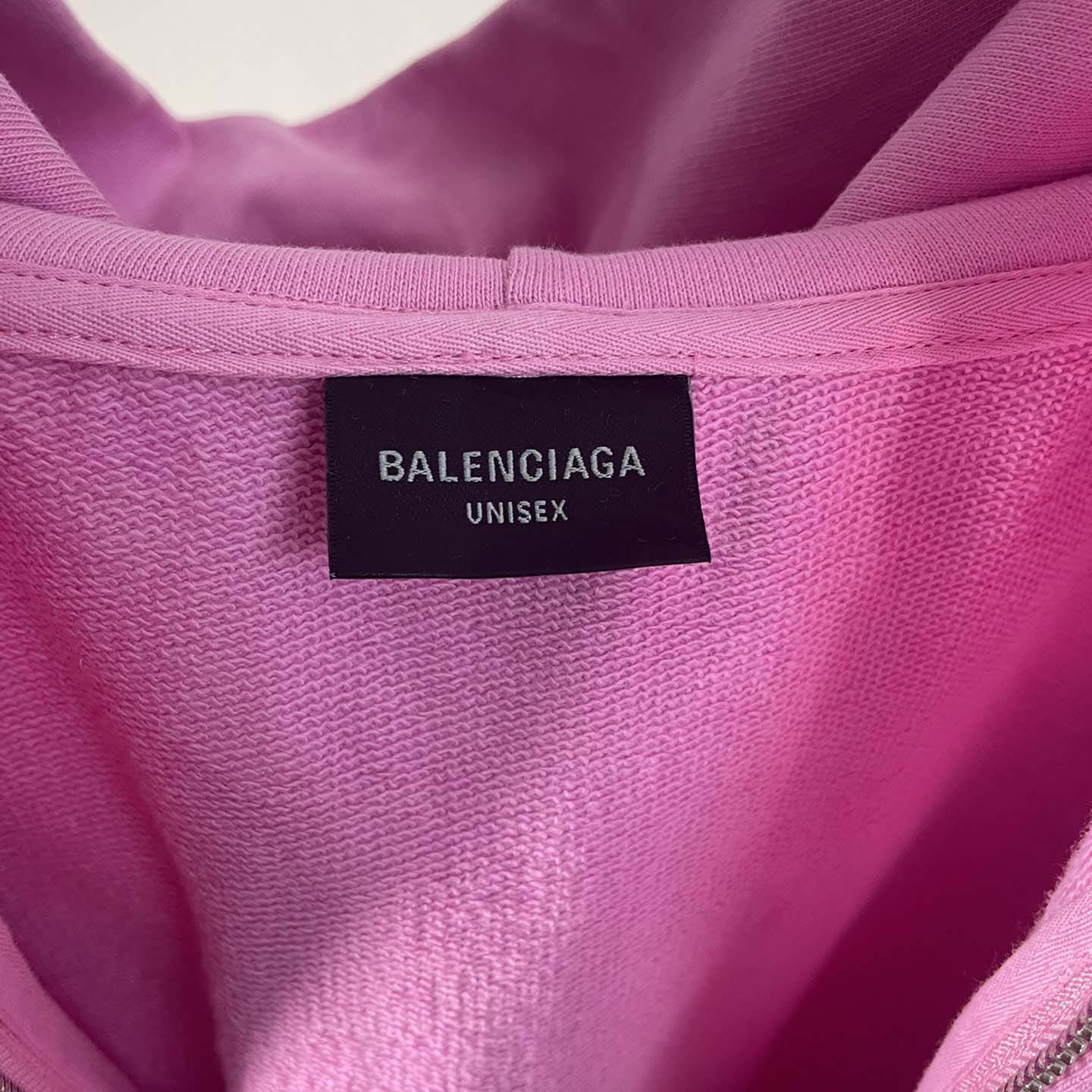 Balenciaga Paris Pink Soccer Zip-up Hoodie - FashionPlug