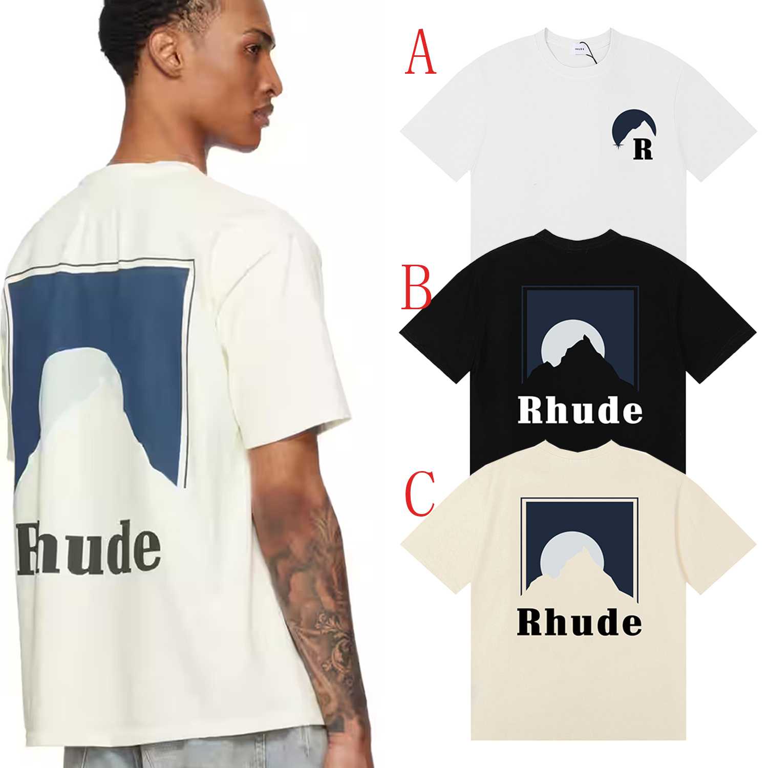 Rhude Moonlight T-shirt - FashionPlug