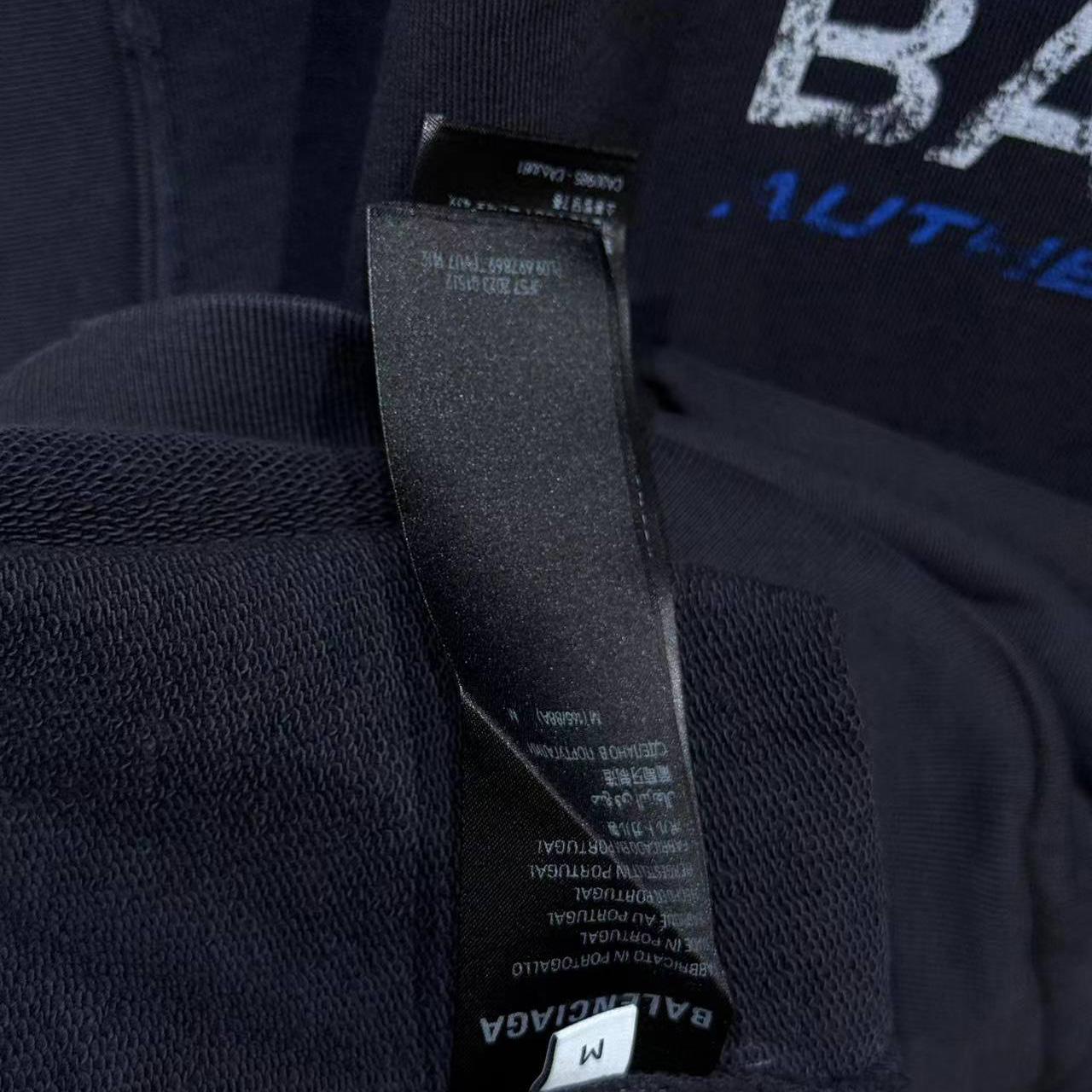 Balenciaga Distressed Cotton Jersey Sweatshirt - FashionPlug