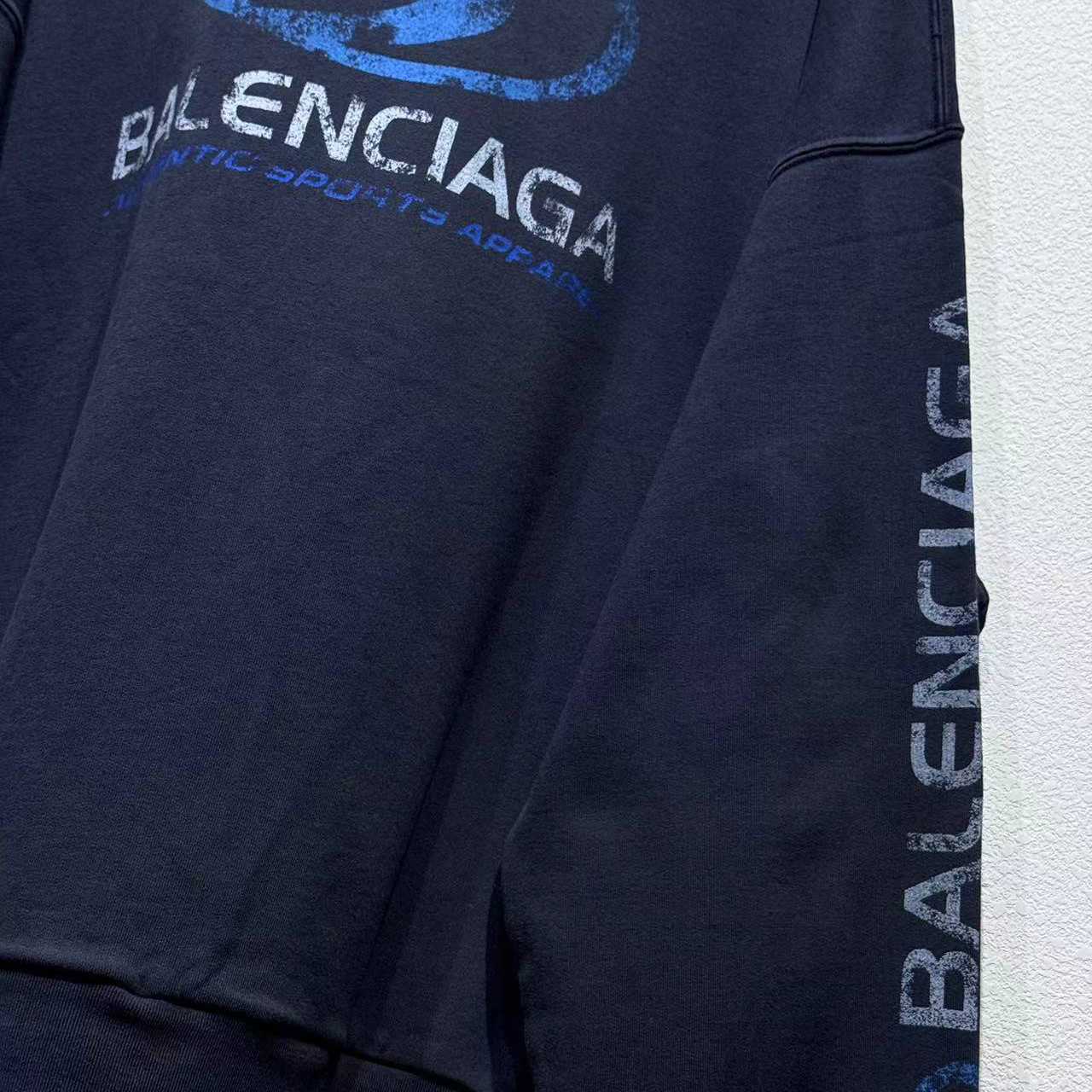 Balenciaga Distressed Cotton Jersey Sweatshirt - FashionPlug