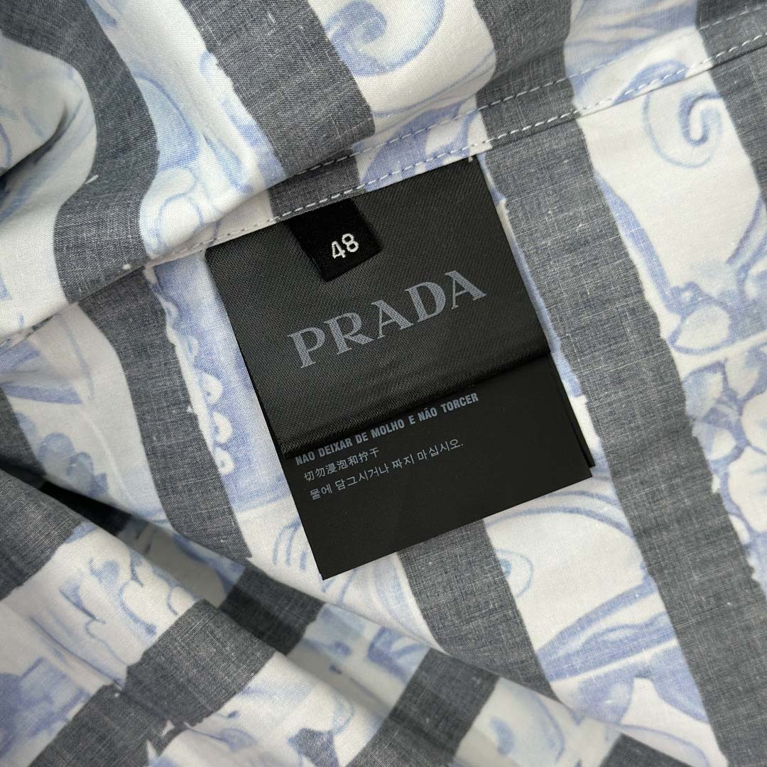 Prada Timecapsule Printed Cotton Shirt - FashionPlug