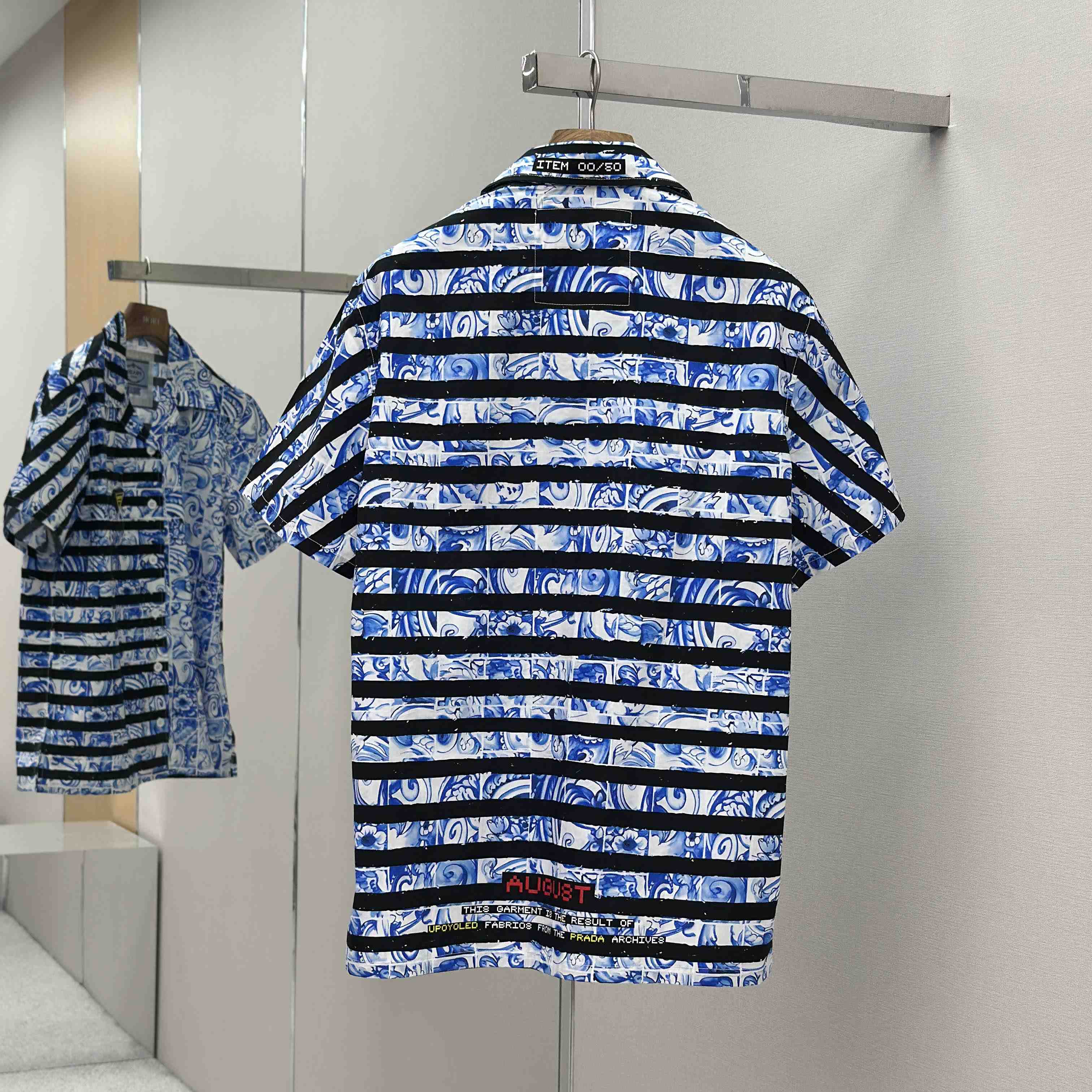 Prada Timecapsule Printed Cotton Shirt - FashionPlug