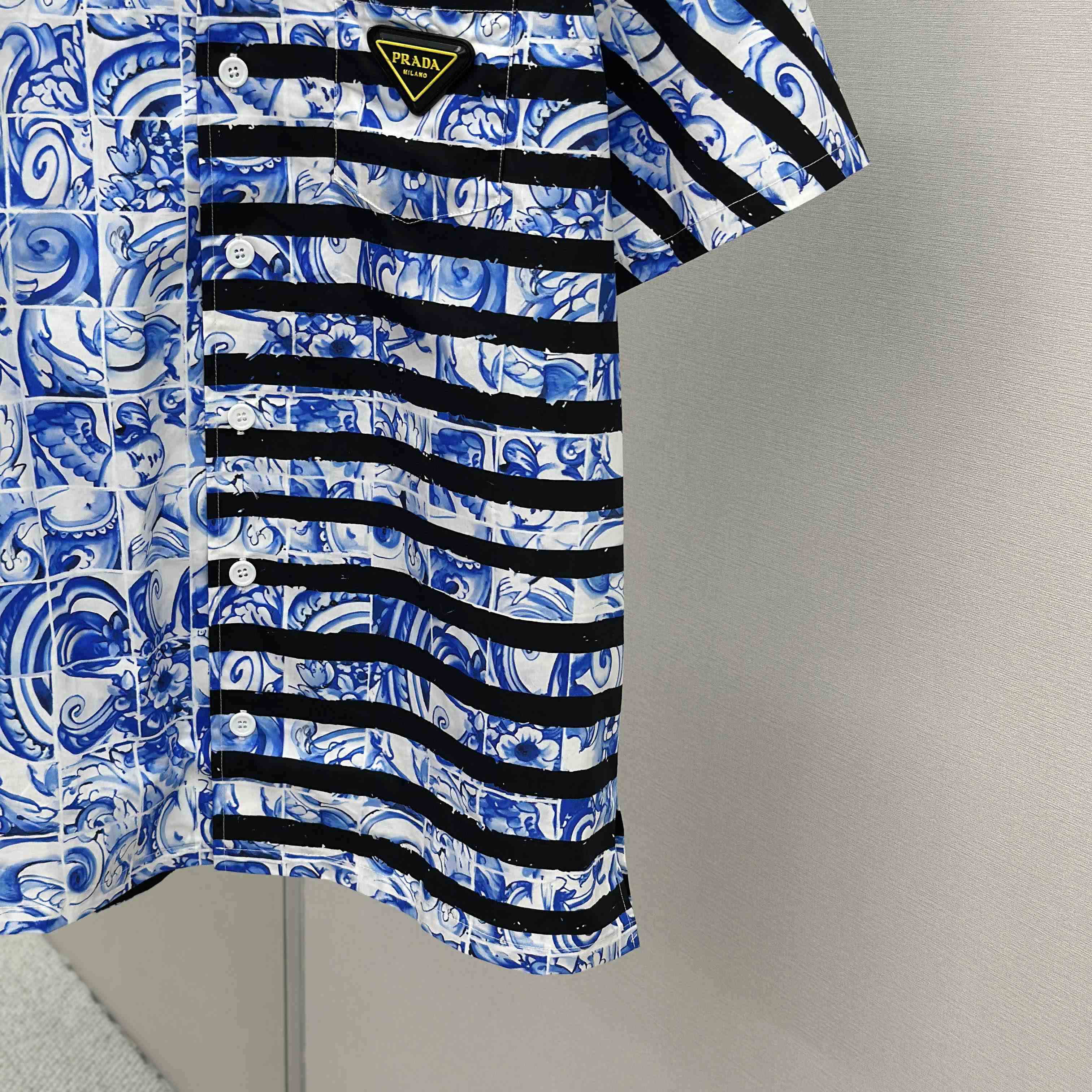 Prada Timecapsule Printed Cotton Shirt - FashionPlug