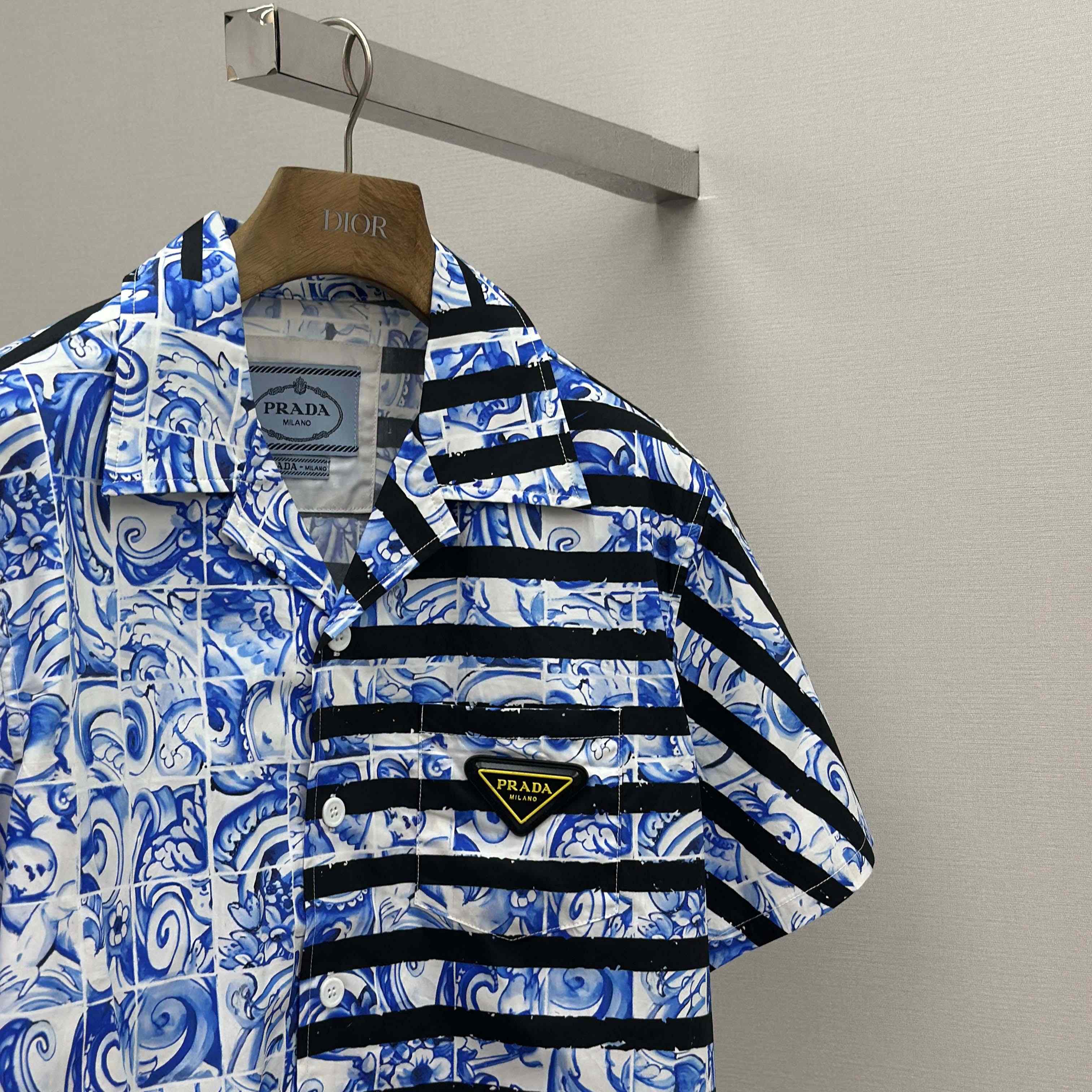 Prada Timecapsule Printed Cotton Shirt - FashionPlug