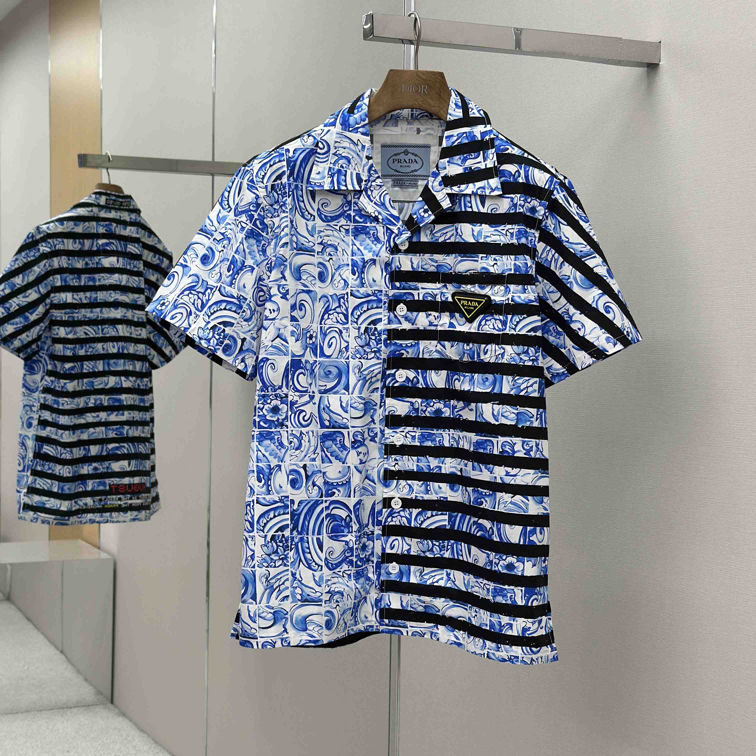 Prada Timecapsule Printed Cotton Shirt - FashionPlug