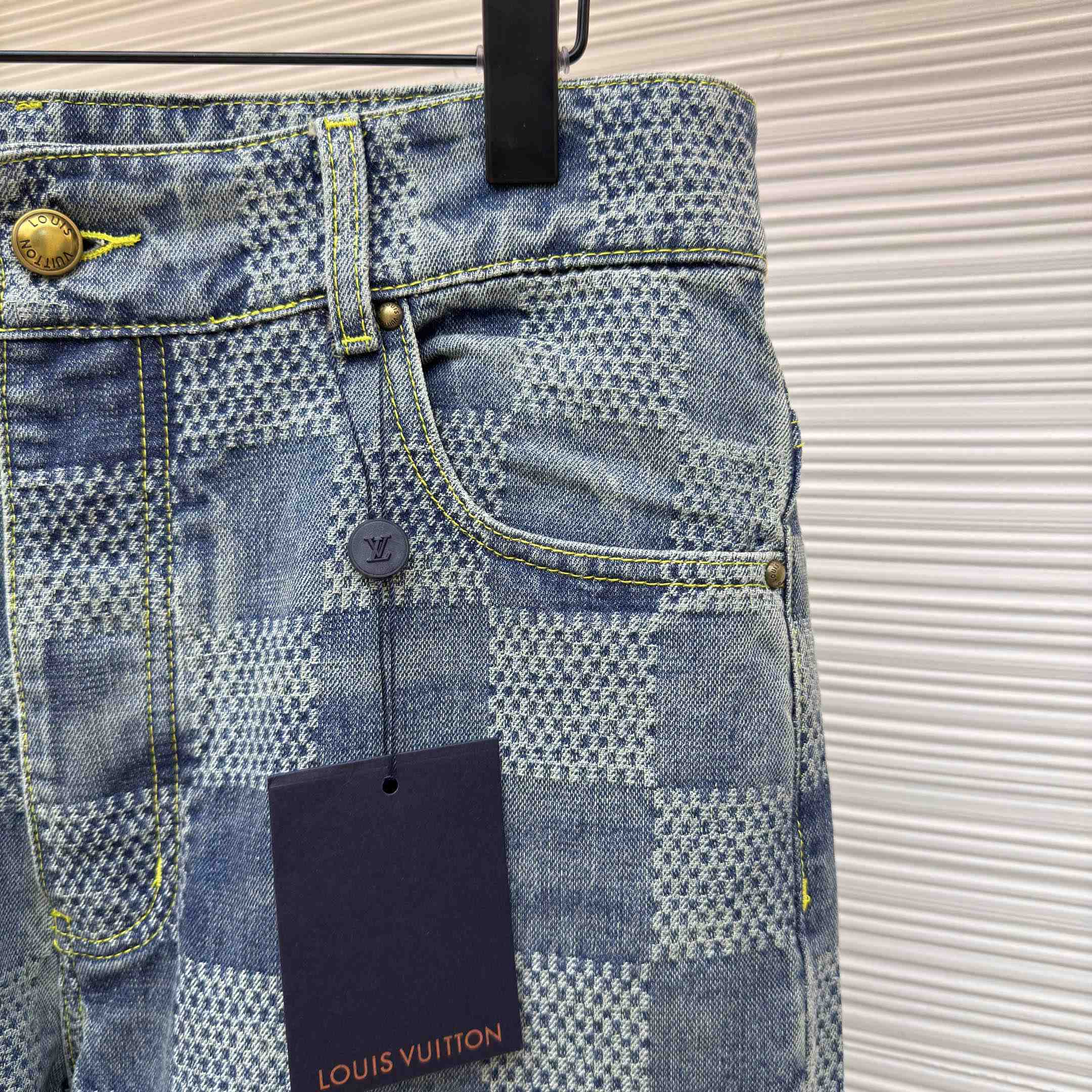 Louis Vuitton Damier Bootcut Denim Pants - FashionPlug