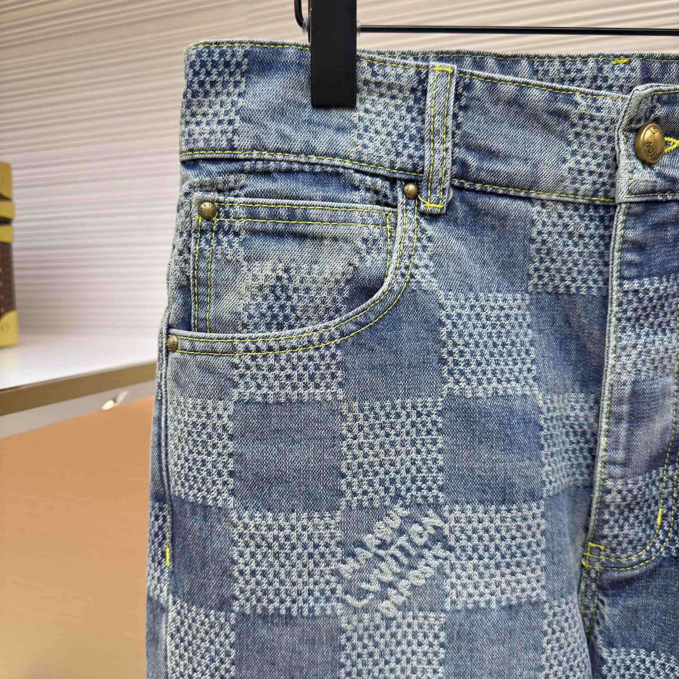 Louis Vuitton Damier Bootcut Denim Pants - FashionPlug