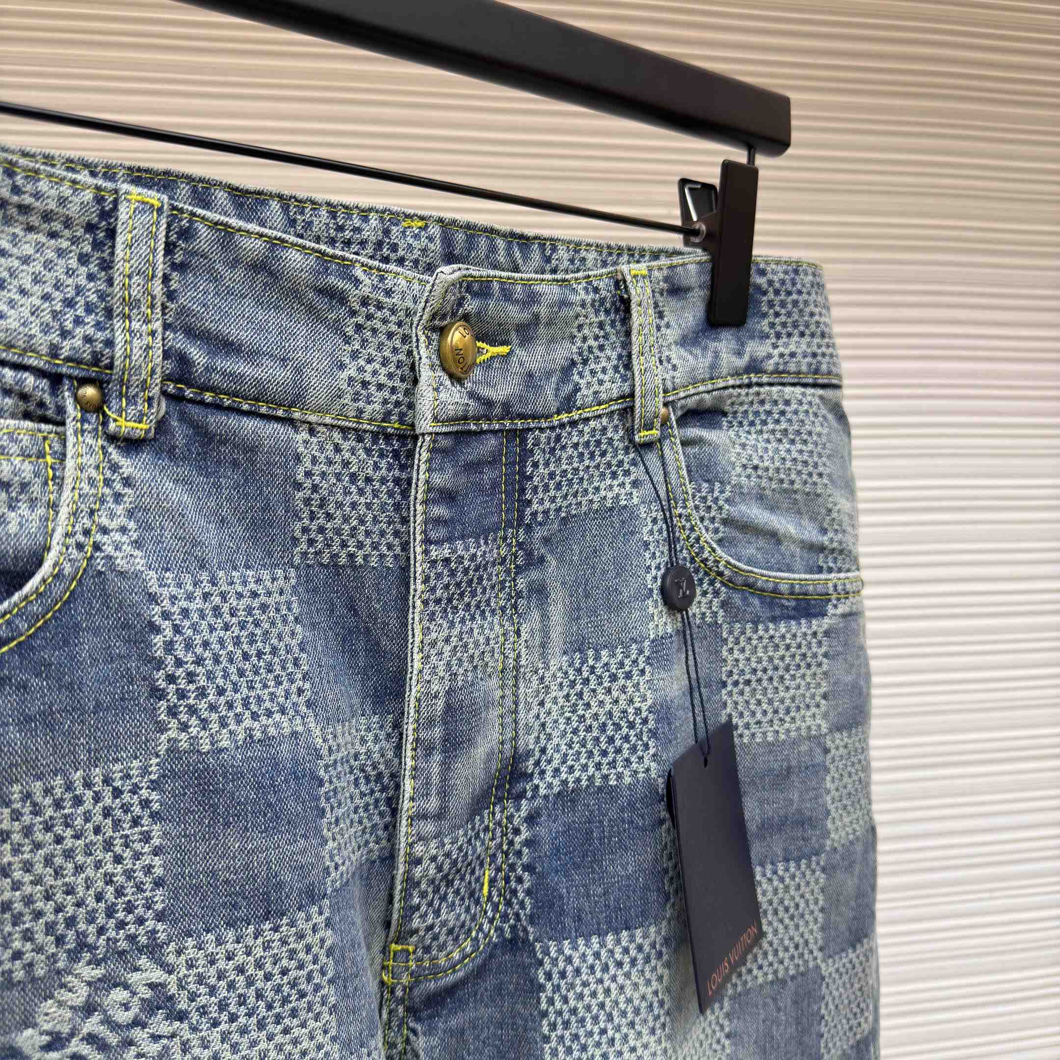 Louis Vuitton Damier Bootcut Denim Pants - FashionPlug