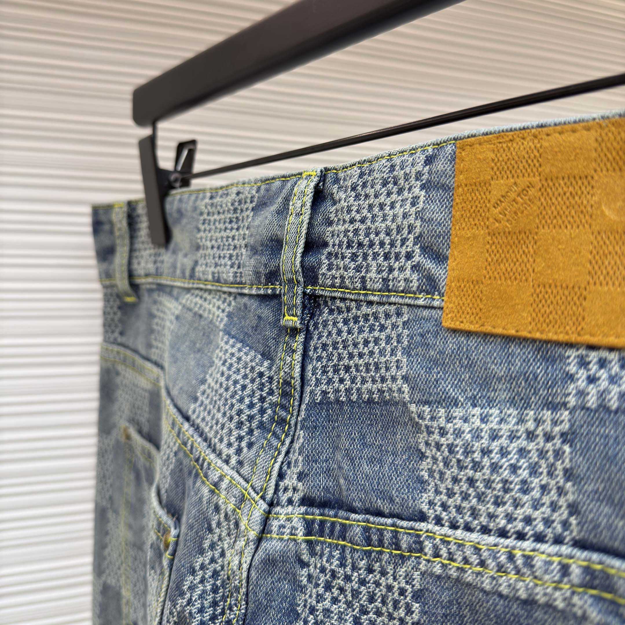 Louis Vuitton Damier Bootcut Denim Pants - FashionPlug
