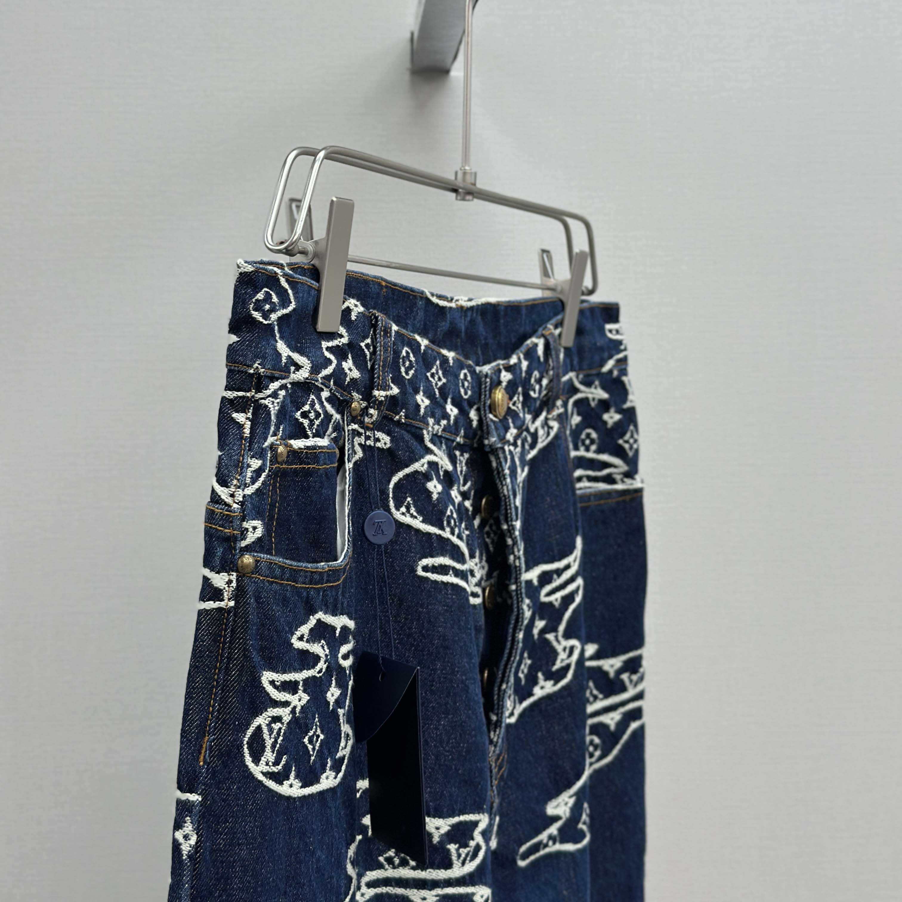 Louis Vuitton Monogram Denim Skate Pants   1AILUV - FashionPlug