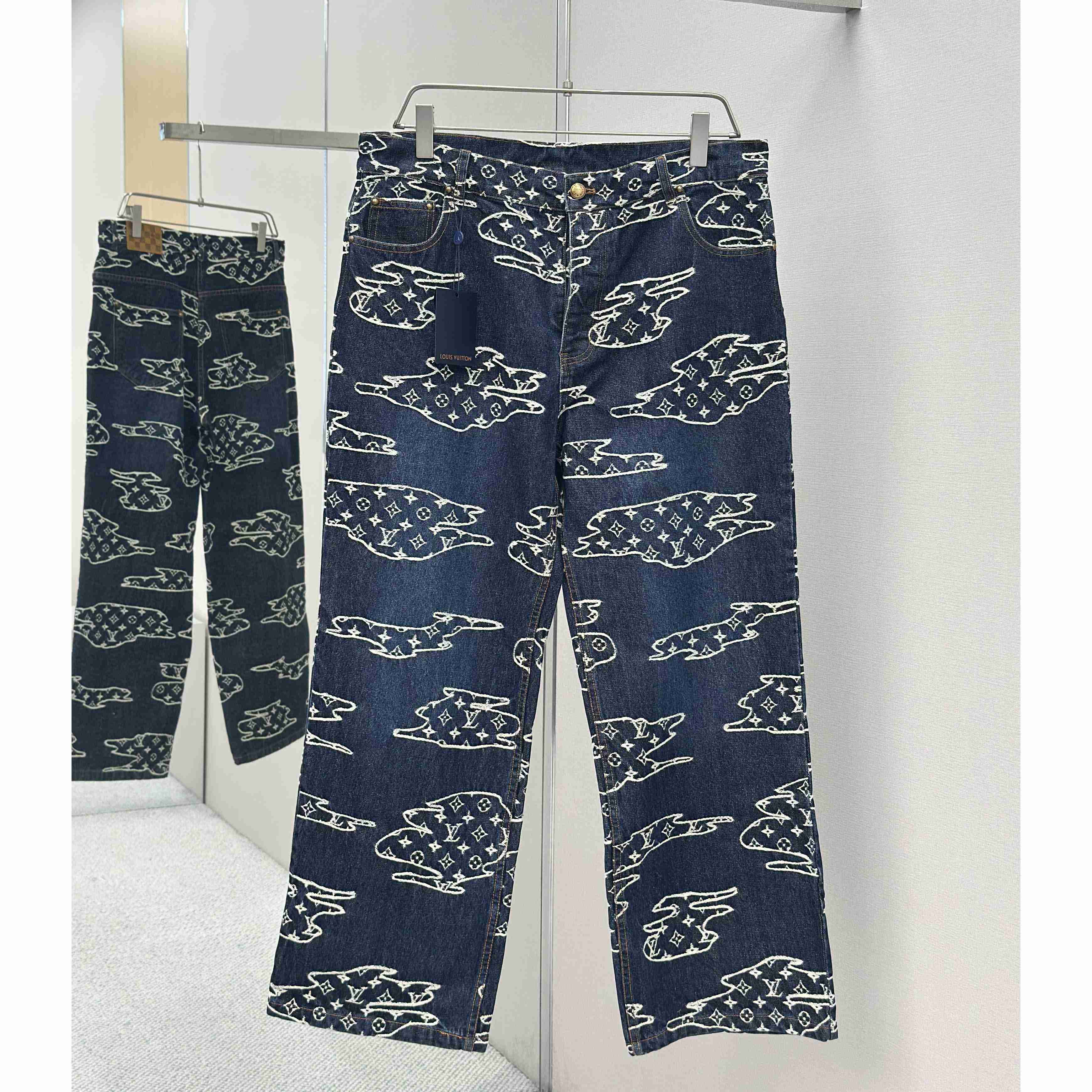 Louis Vuitton Monogram Denim Skate Pants   1AILUV - FashionPlug