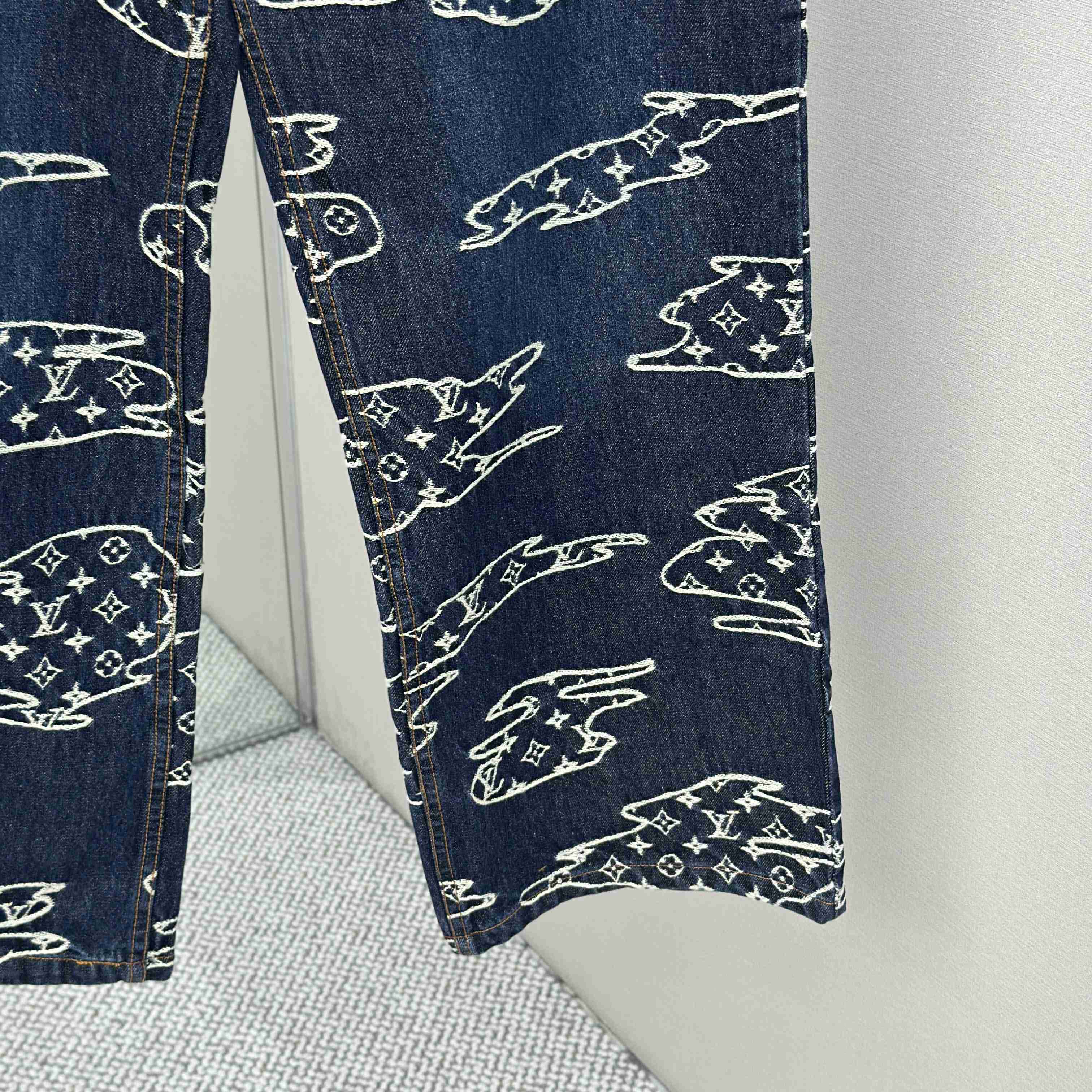 Louis Vuitton Monogram Denim Skate Pants   1AILUV - FashionPlug