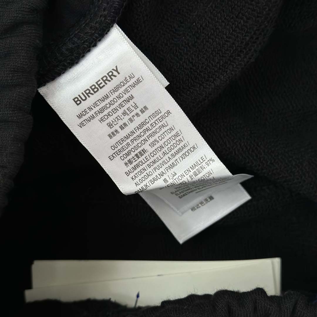 Burberry Check Trim Cotton Jogging Pants - FashionPlug