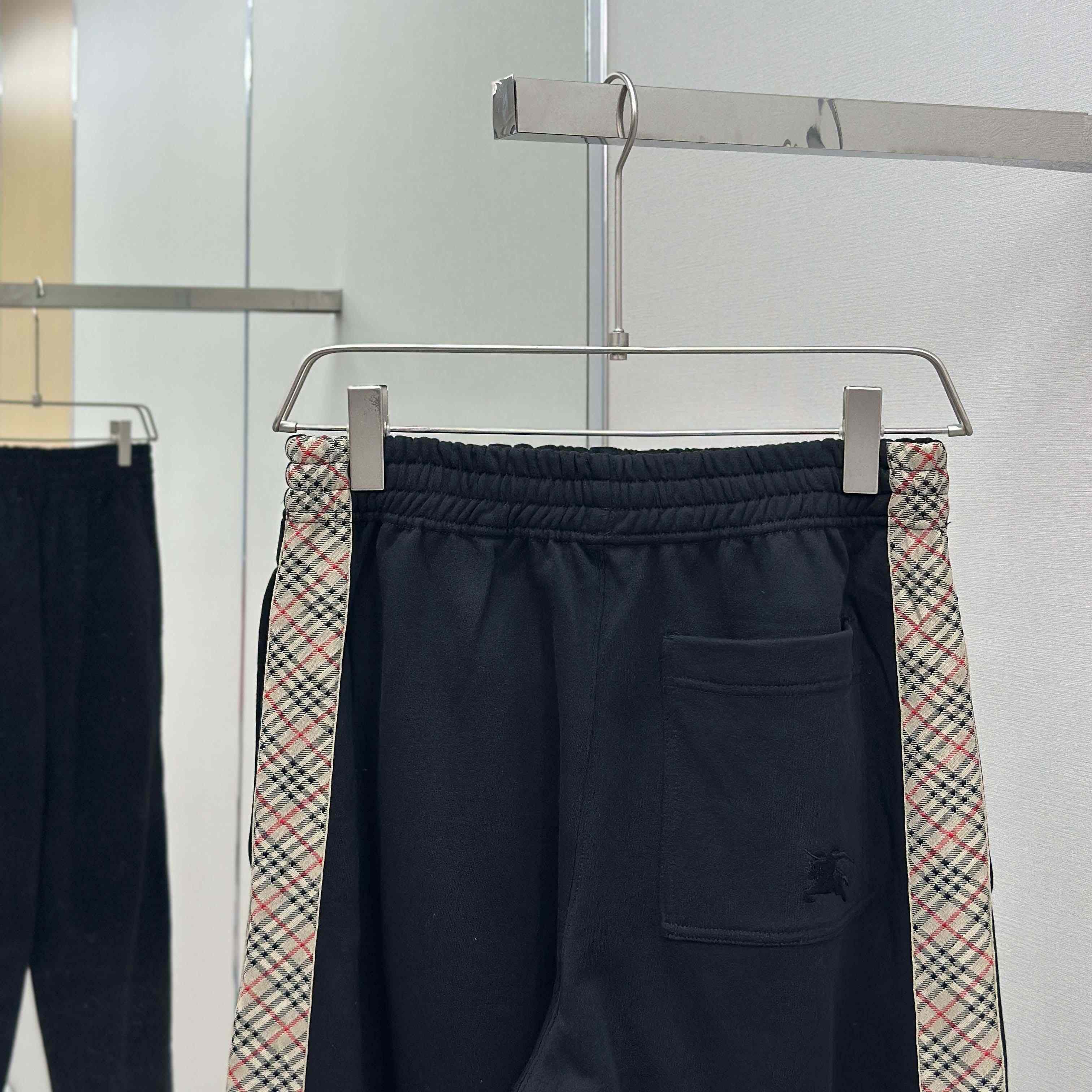Burberry Check Trim Cotton Jogging Pants - FashionPlug