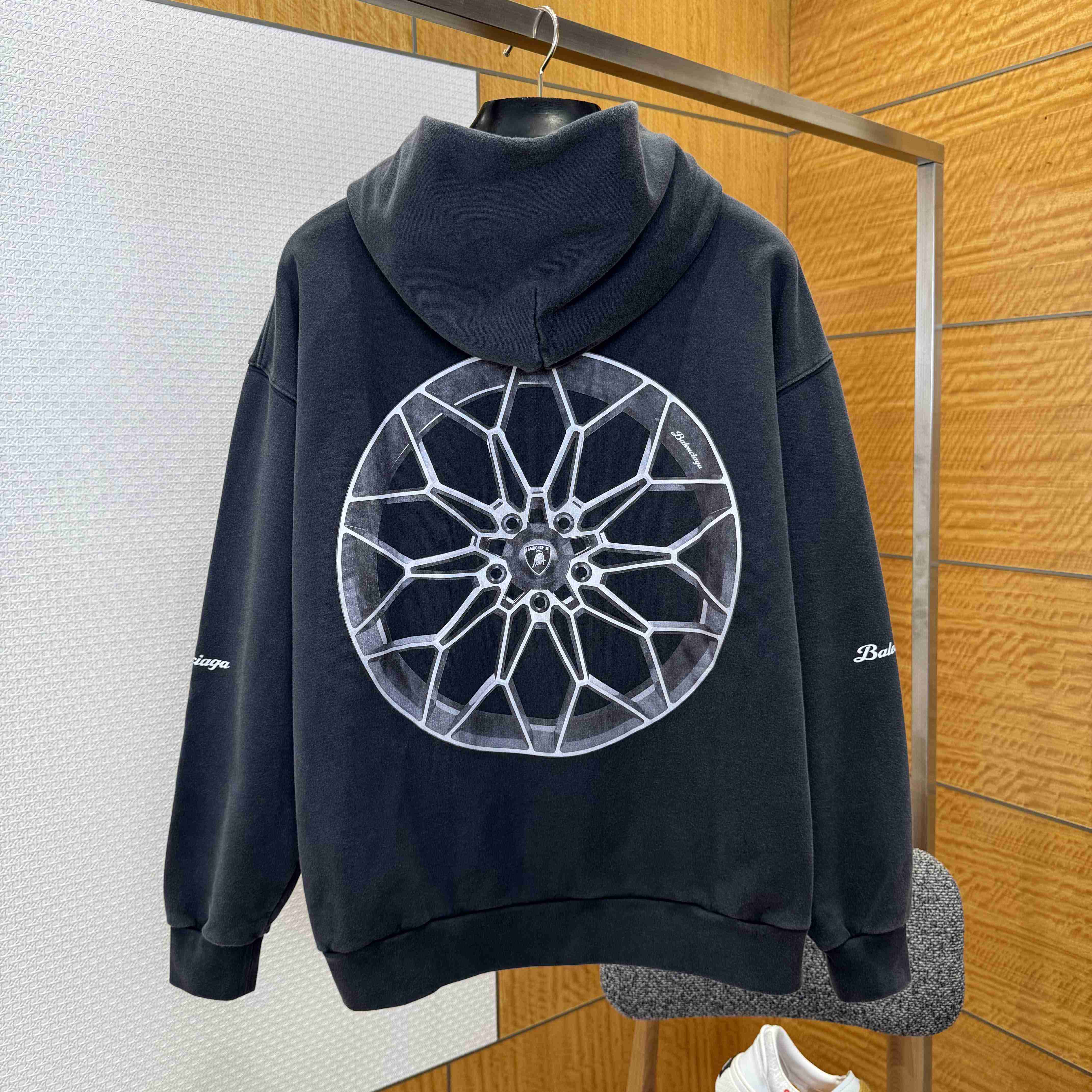 Balenciaga I Automobili Lamborghini Zip-Up Hoodie Small Fit - FashionPlug