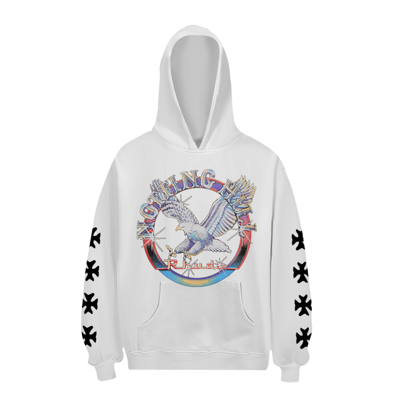 Rhude  Eagle Graphic Star-Embellished Hoodie - FashionPlug