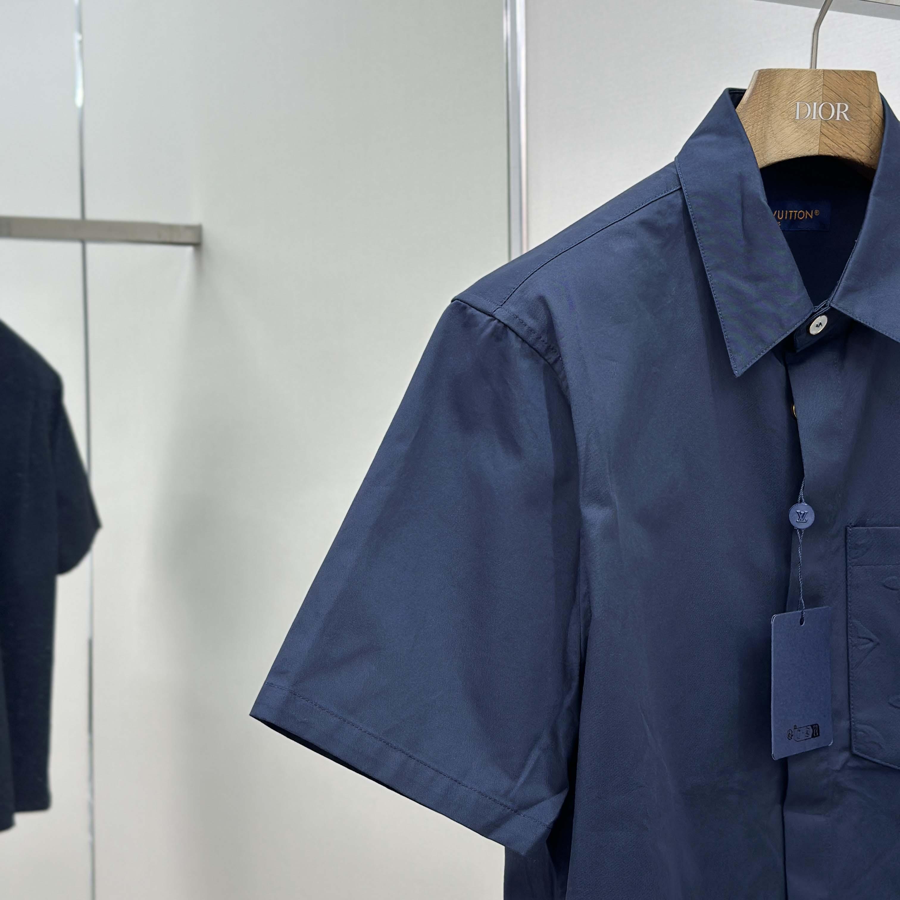 Louis Vuitton Monogram Pocket Short-Sleeved Shirt    - FashionPlug