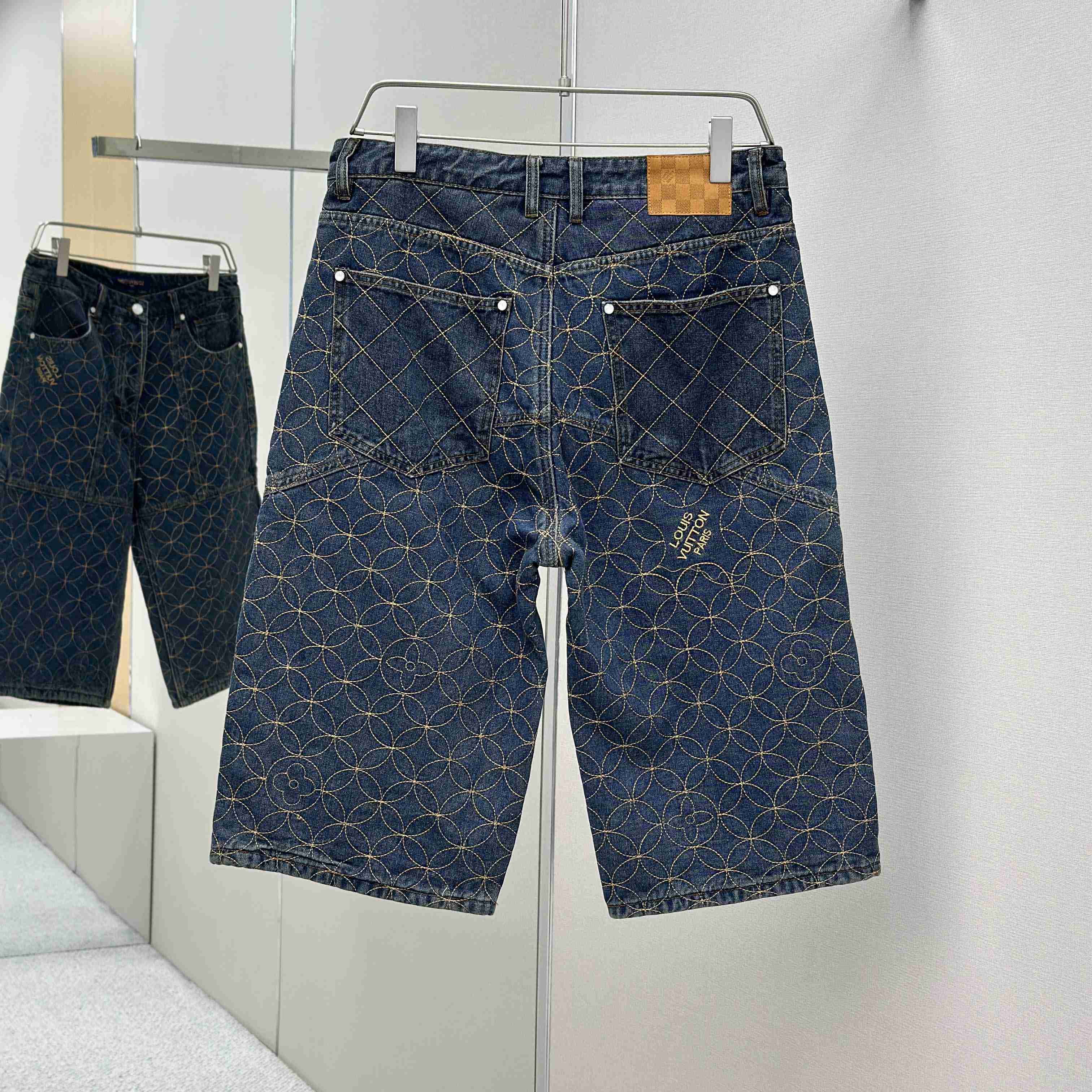 Louis Vuitton Embroidered Workwear Shorts   1AILVC - FashionPlug