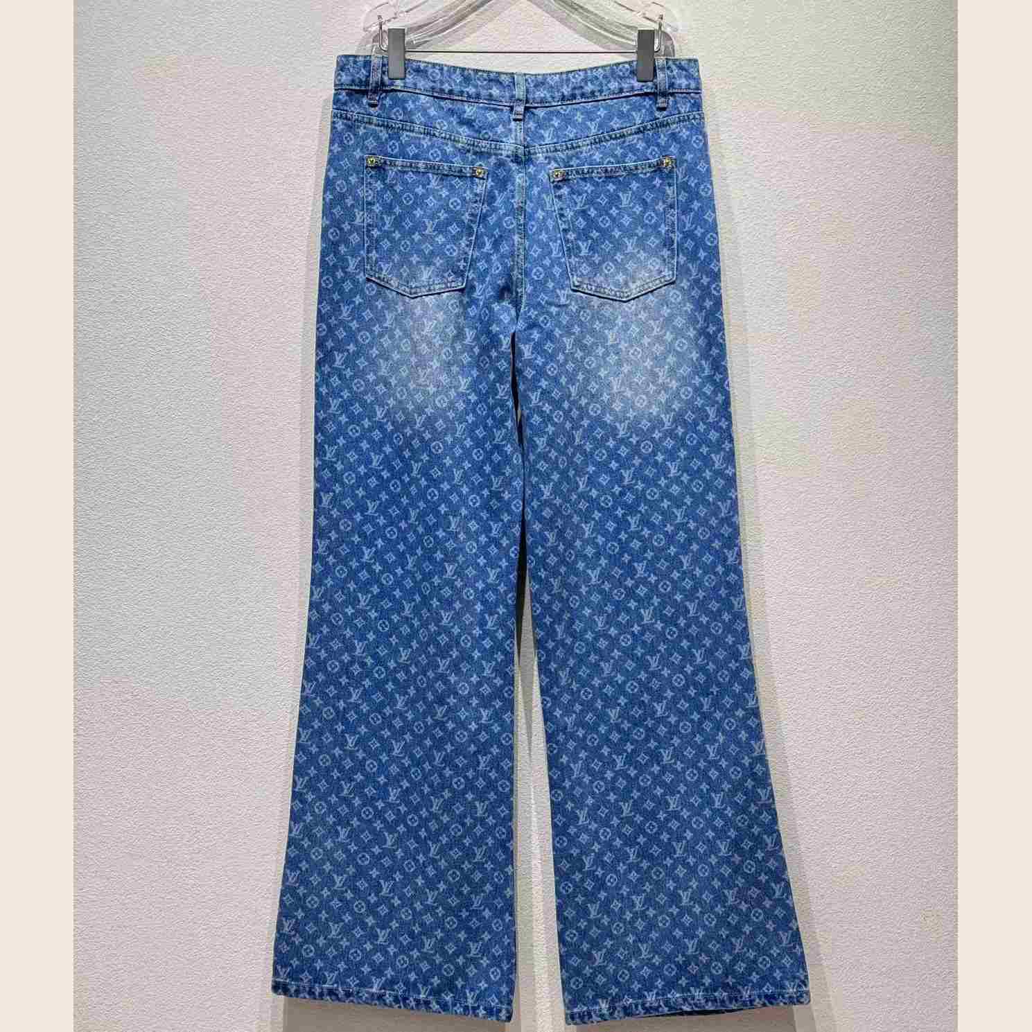 Louis Vuitton Monogram Flared Jeans   1AHENS - FashionPlug