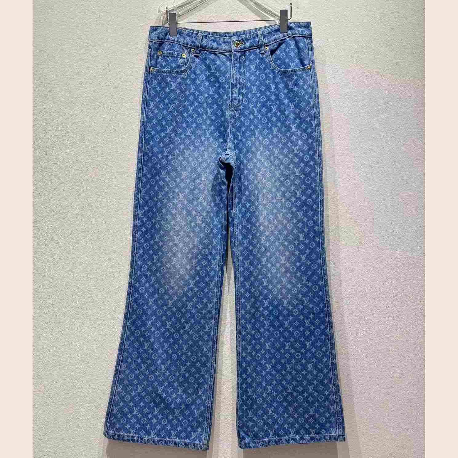 Louis Vuitton Monogram Flared Jeans   1AHENS - FashionPlug
