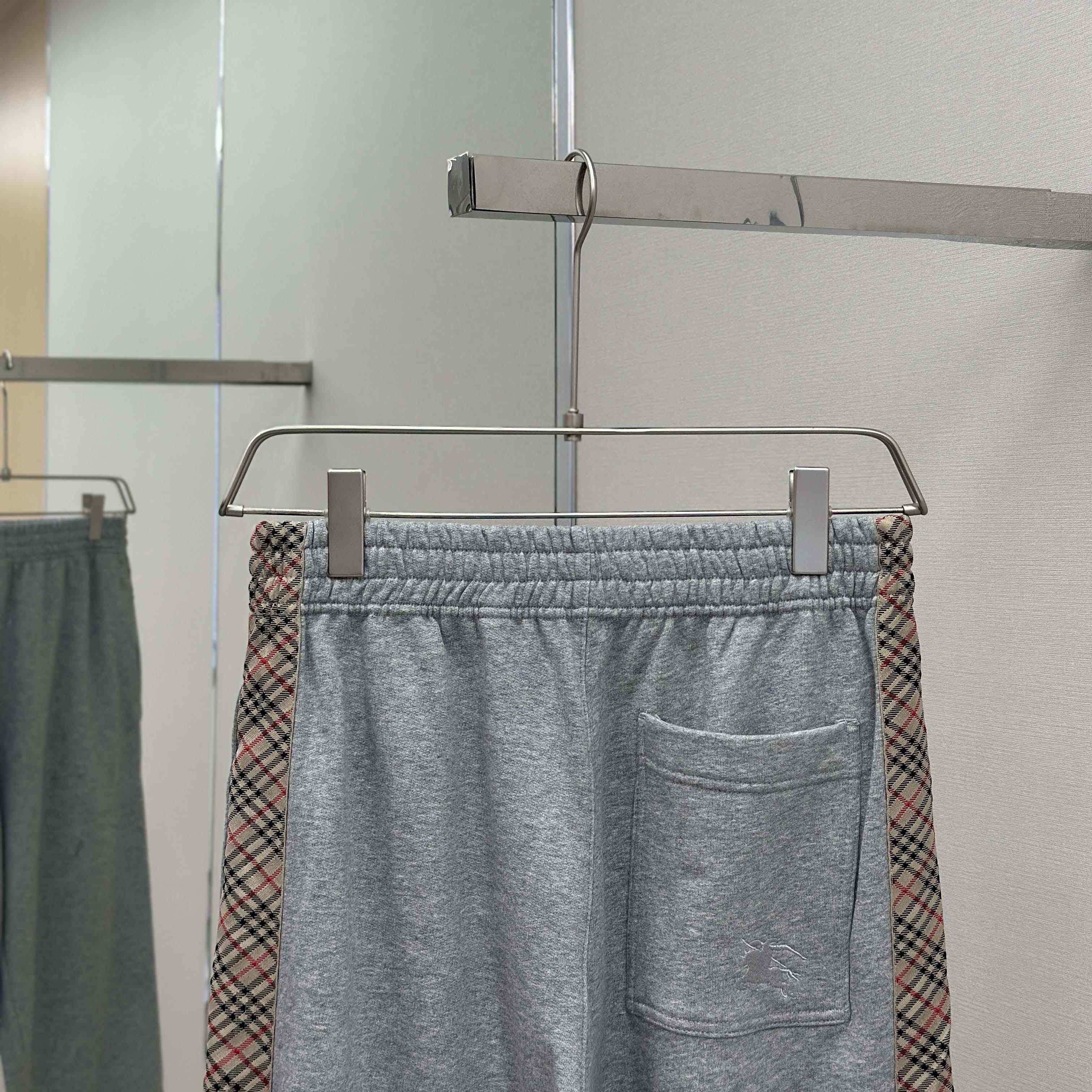Burberry Check Trim Cotton Jogging Pants - FashionPlug