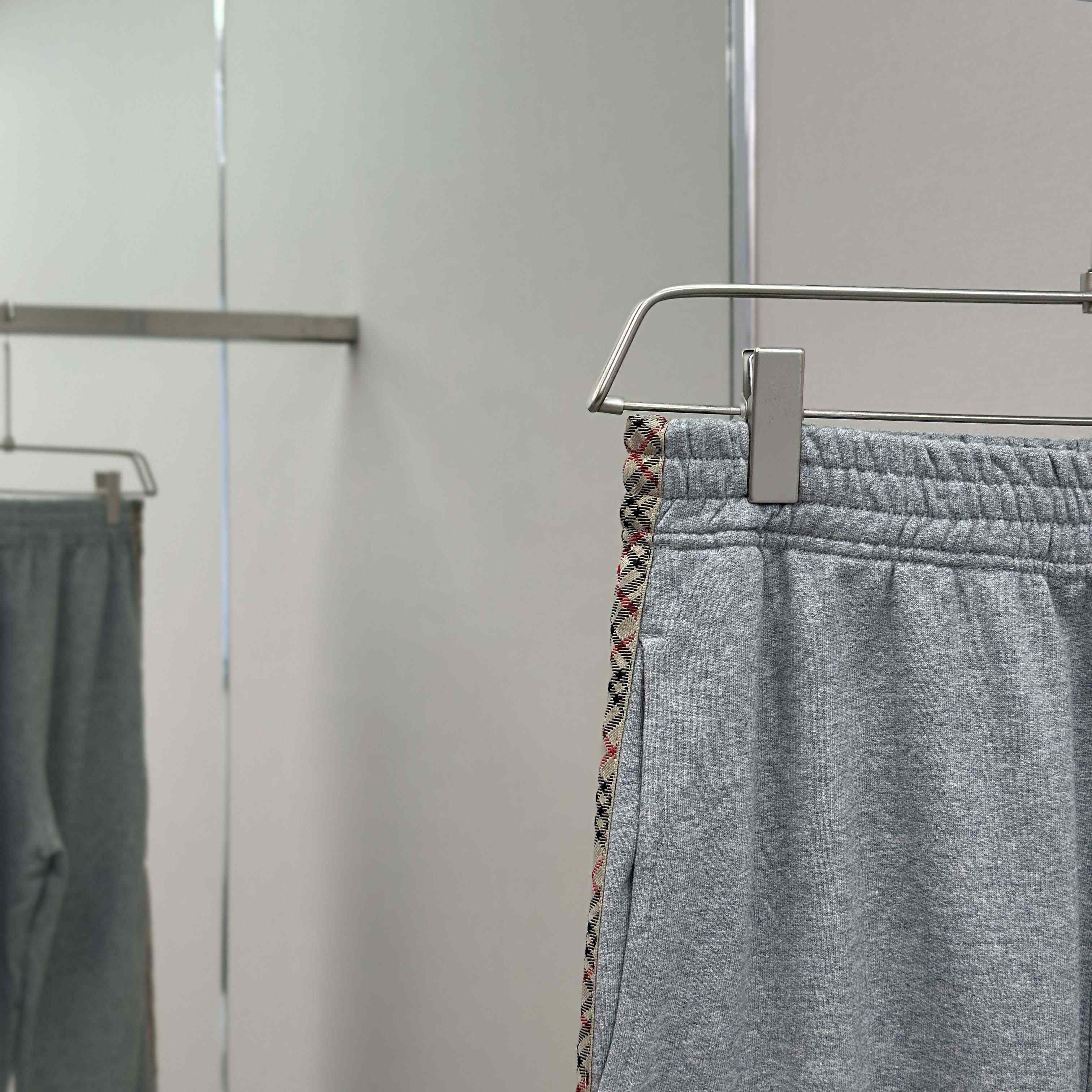 Burberry Check Trim Cotton Jogging Pants - FashionPlug