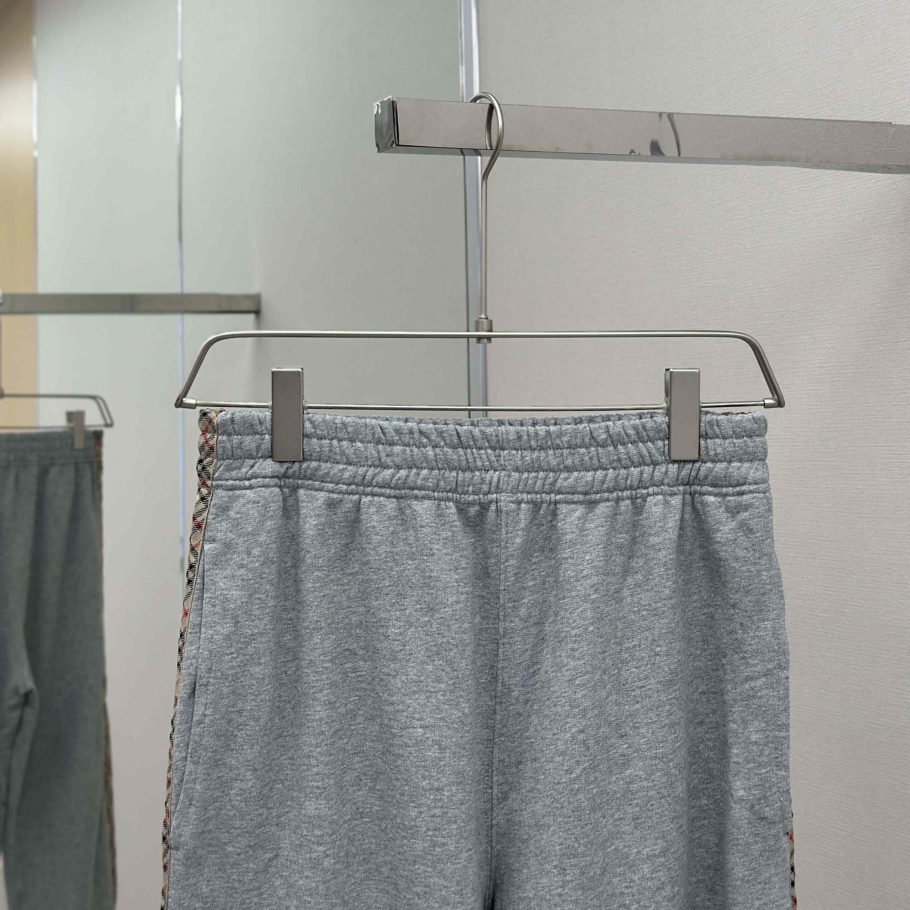 Burberry Check Trim Cotton Jogging Pants - FashionPlug