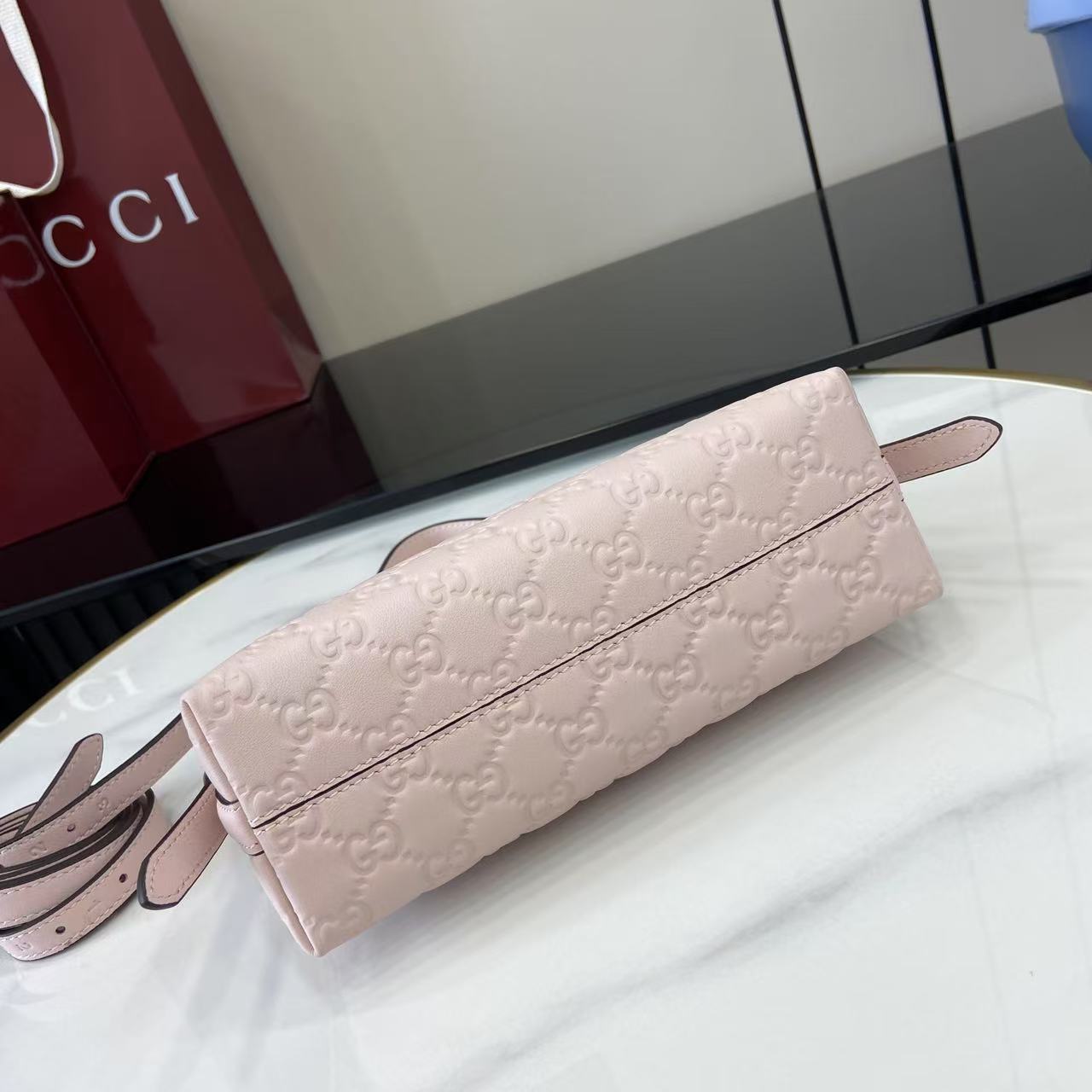 Gucci GG Emblem Small Shoulder Bag - FashionPlug