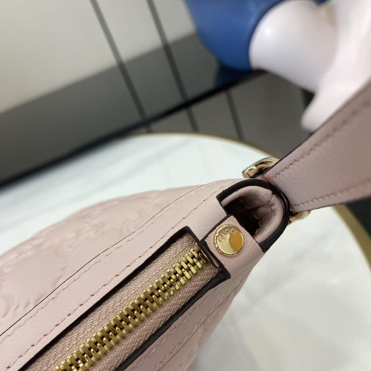 Gucci GG Emblem Small Shoulder Bag - FashionPlug