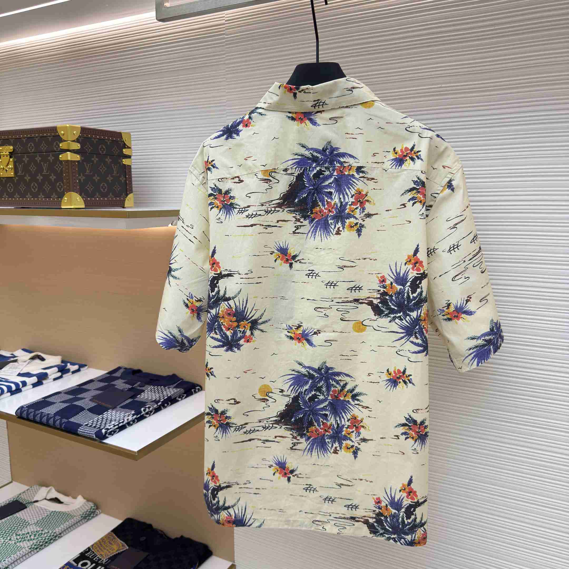 Prada Printed Cotton Bowling Shirt - FashionPlug