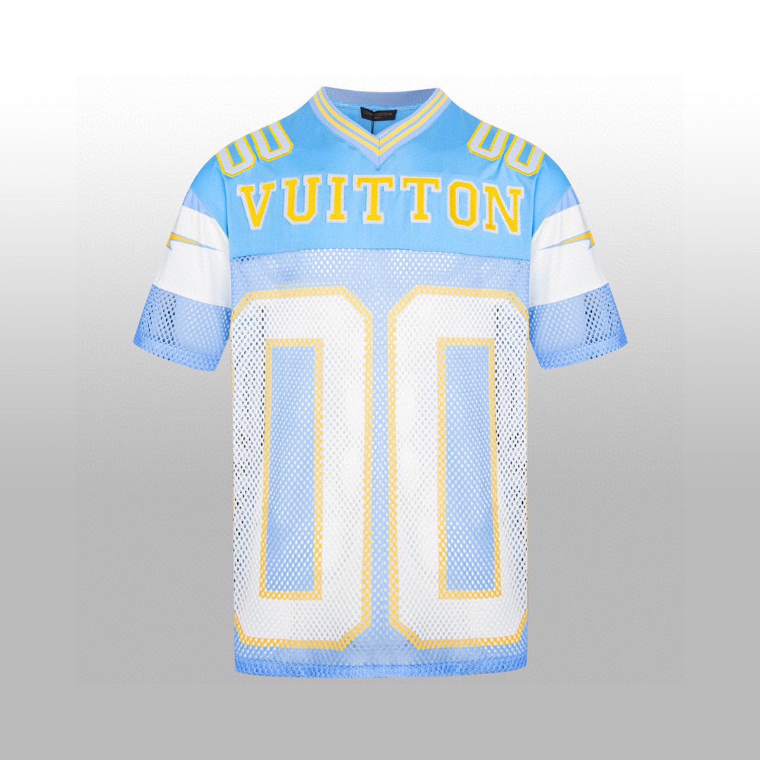 Louis Vuitton Sporty T-shirt with Patch Blue - FashionPlug