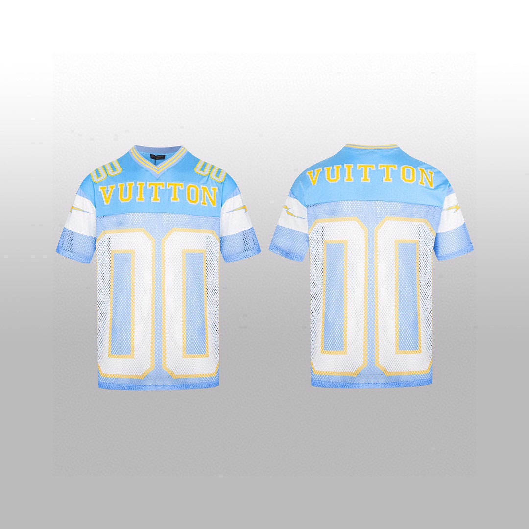 Louis Vuitton Sporty T-shirt with Patch Blue - FashionPlug