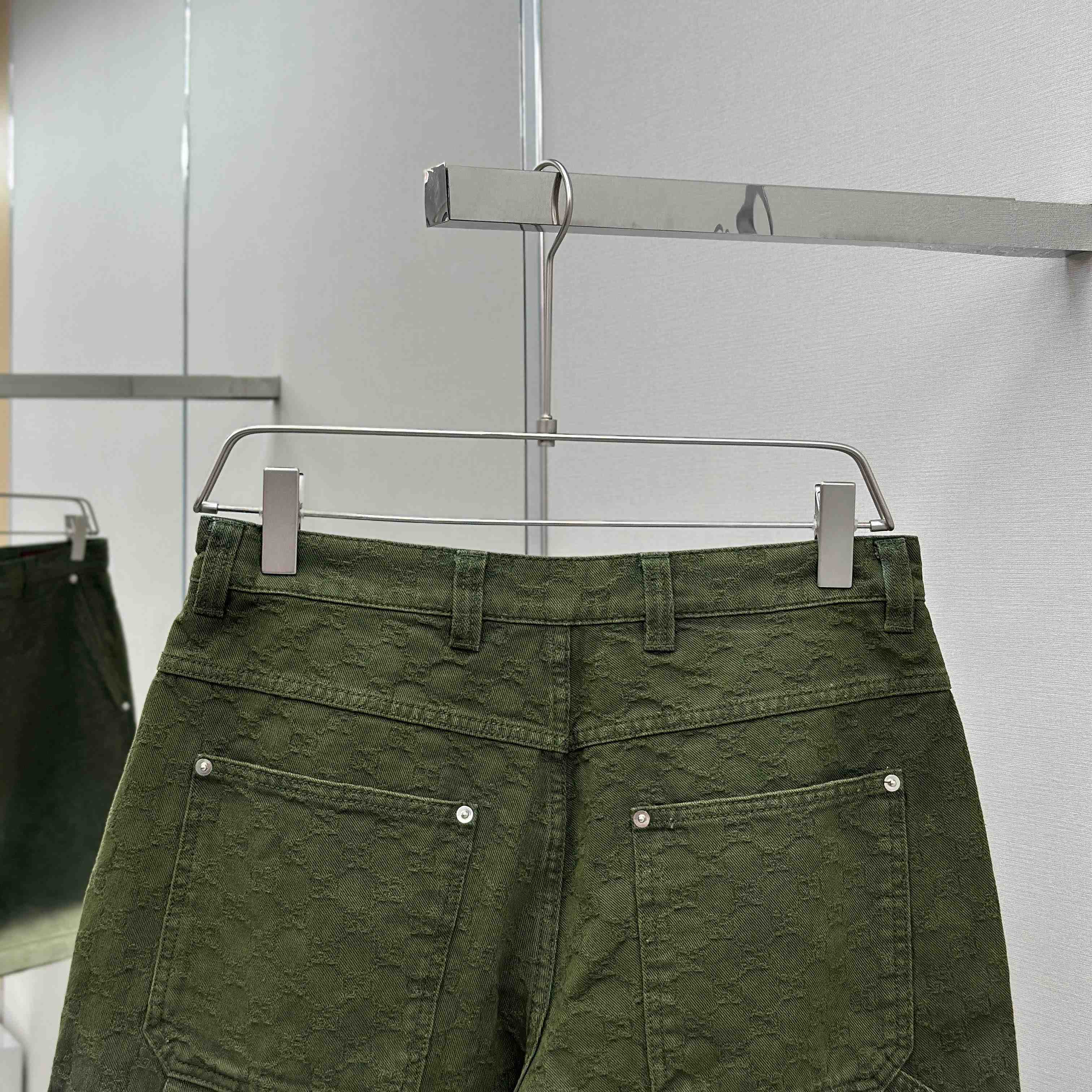 Gucci Bleached GG Cotton Denim Jacquard Shorts - FashionPlug