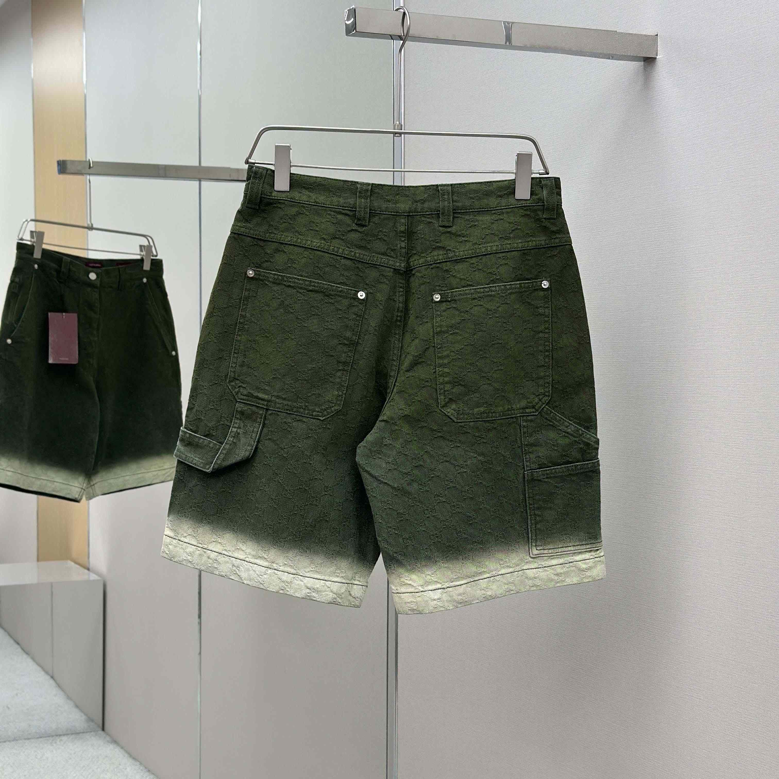 Gucci Bleached GG Cotton Denim Jacquard Shorts - FashionPlug