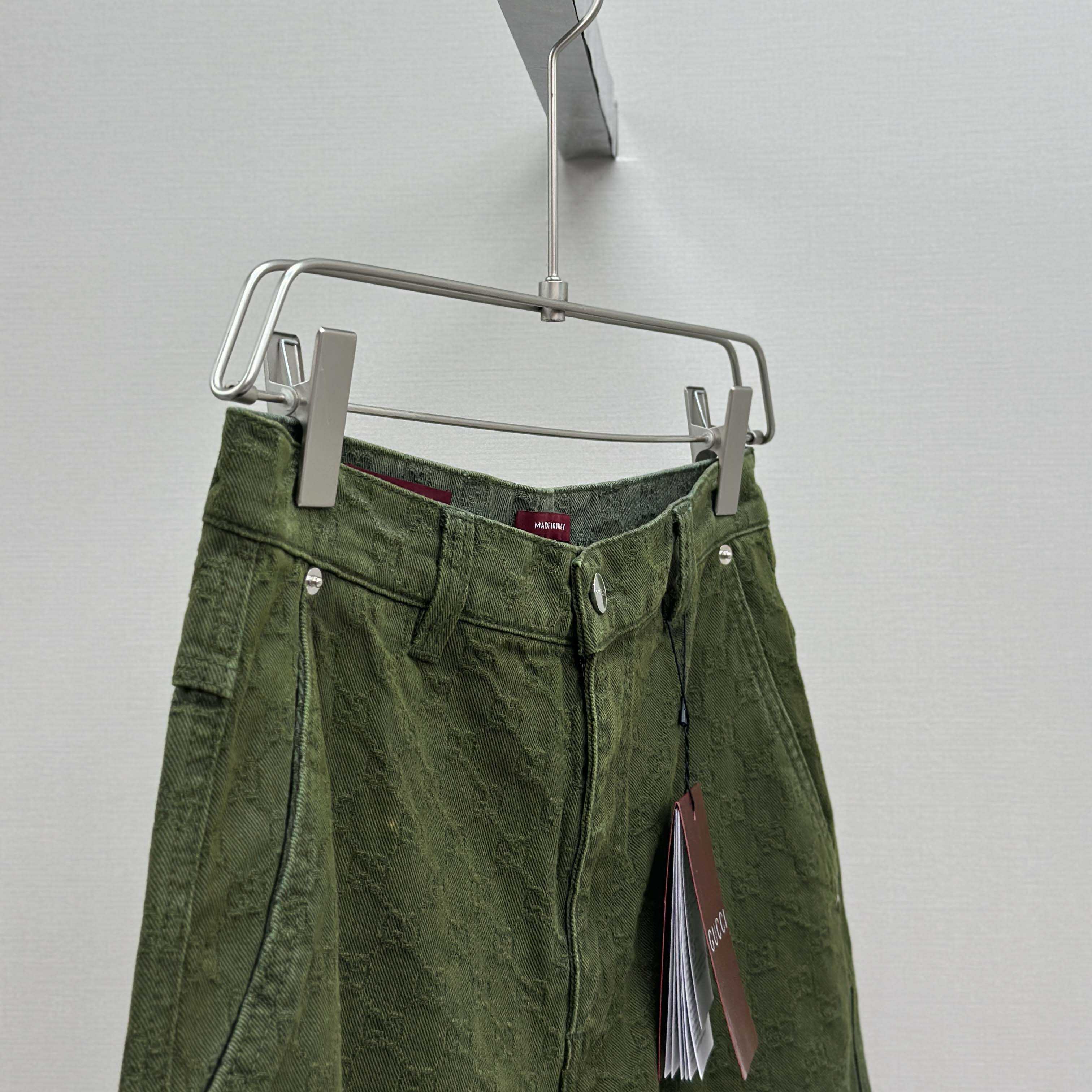 Gucci Bleached GG Cotton Denim Jacquard Shorts - FashionPlug