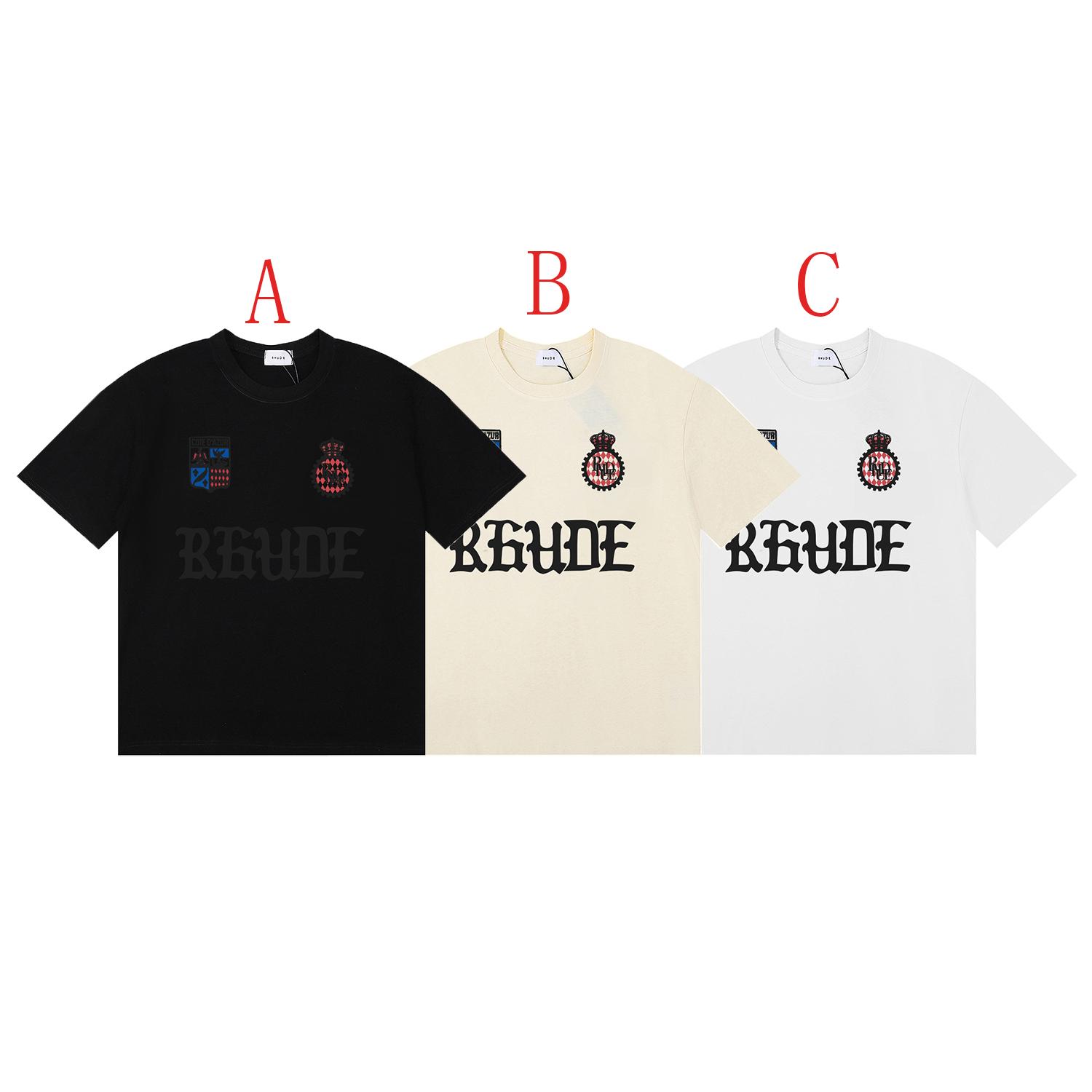 Rhude Cote D'azur Crest Oversized Tee - FashionPlug