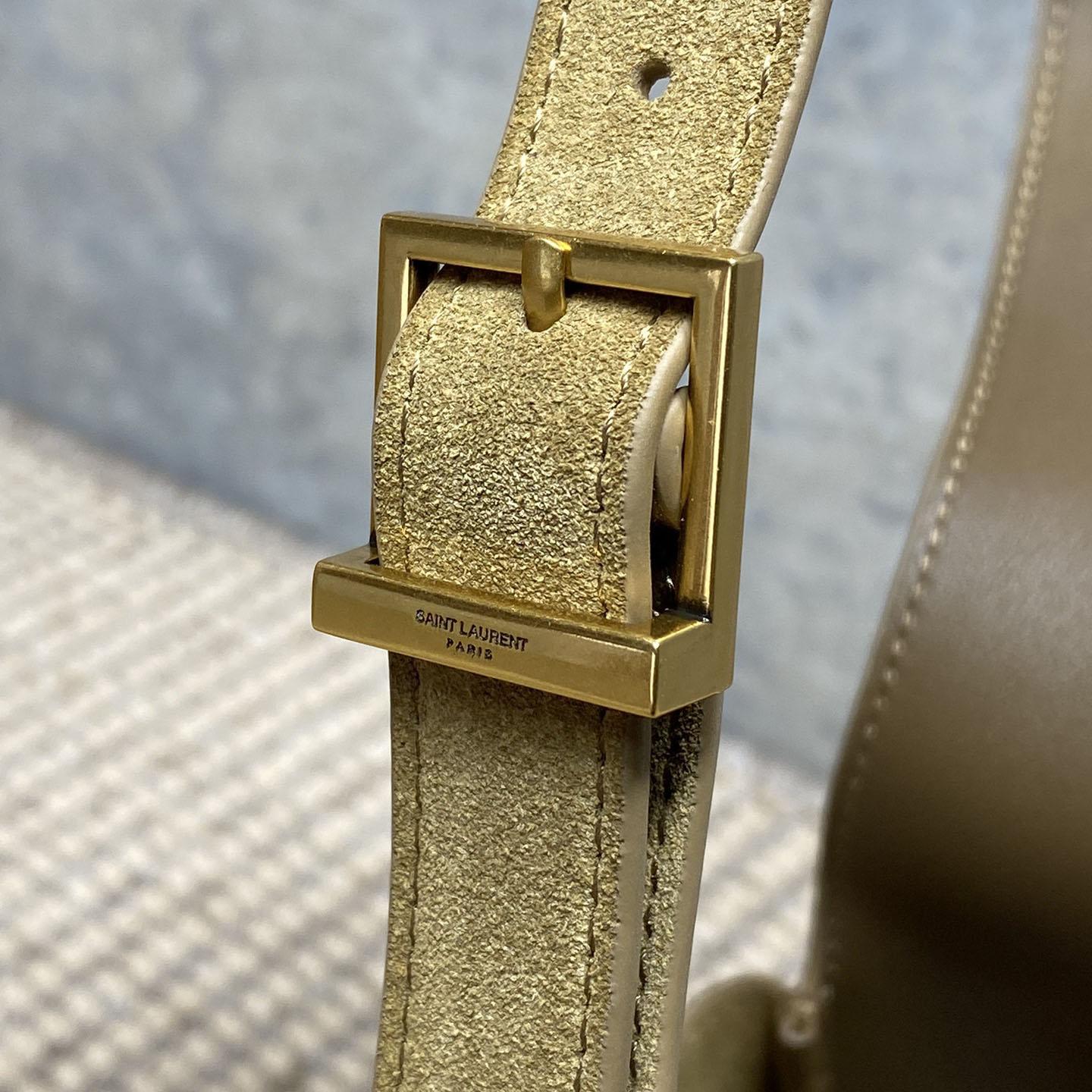 Saint Laurent LE 5 À 7 Supple Baby In Suede - FashionPlug