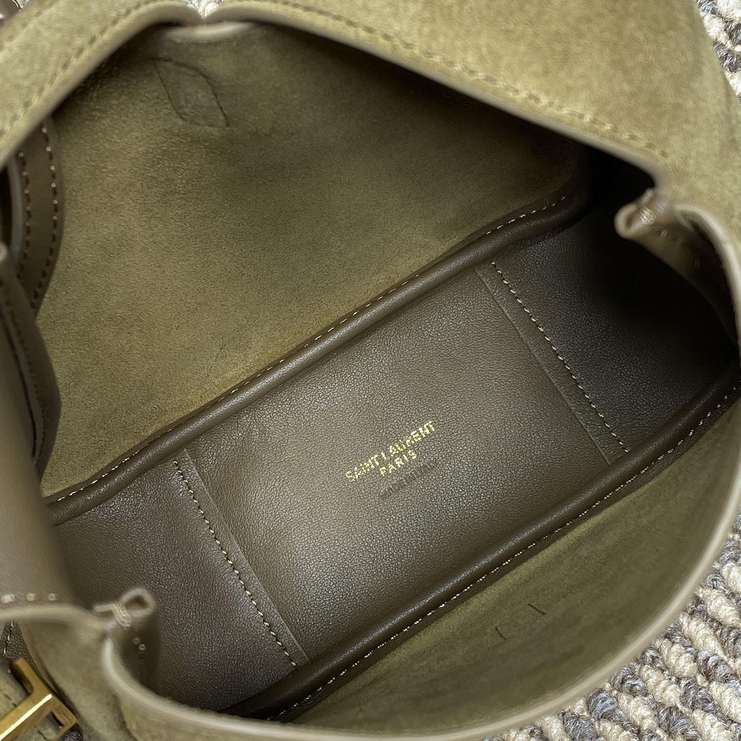 Saint Laurent LE 5 À 7 Supple Baby In Suede - FashionPlug